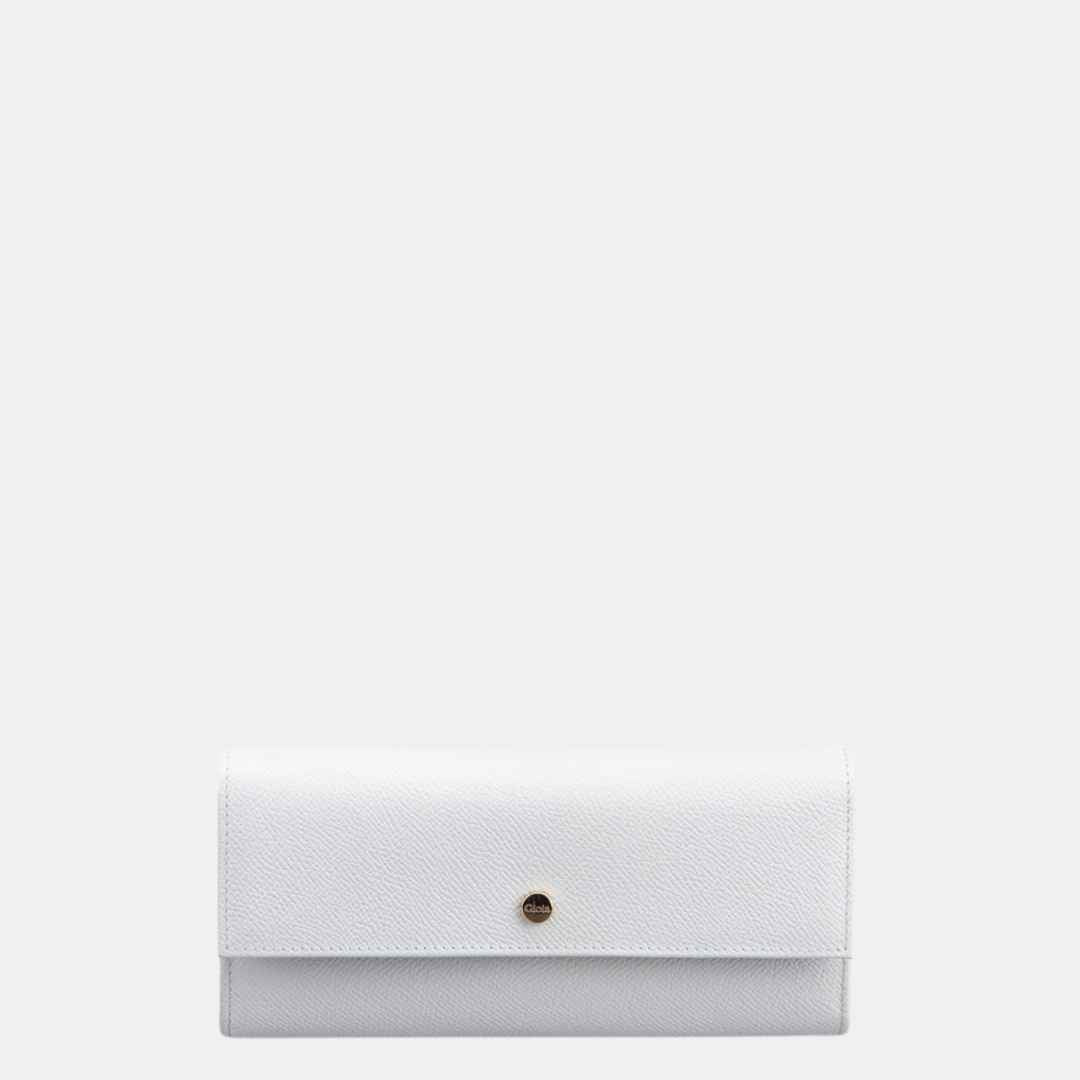 Saffiano Flapover Clutch#Color_Offwhite