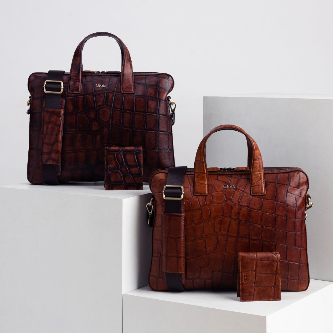 Spalle Coco Laptop Bag#Color_Tan