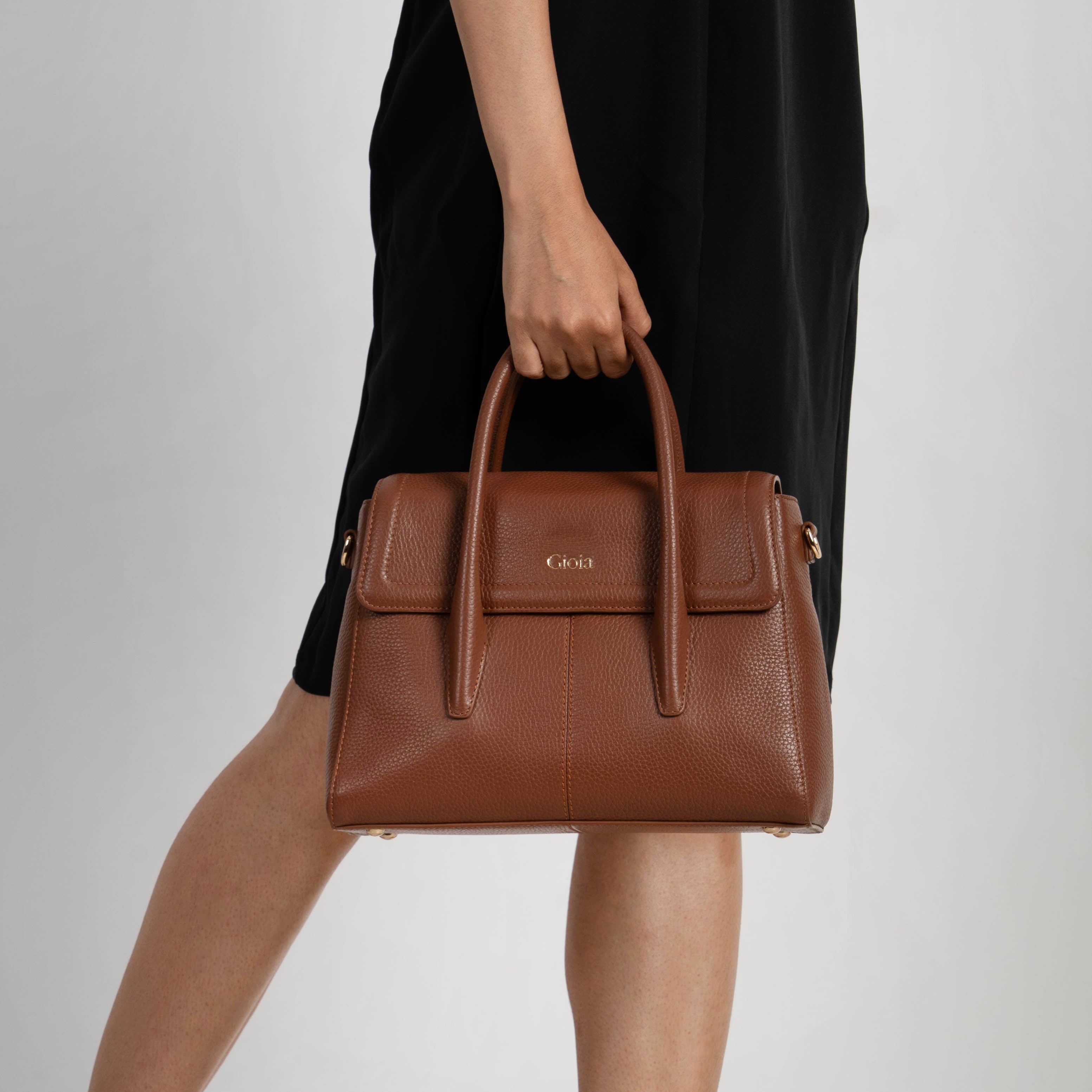 Anna Medium Leather Flapover Tote