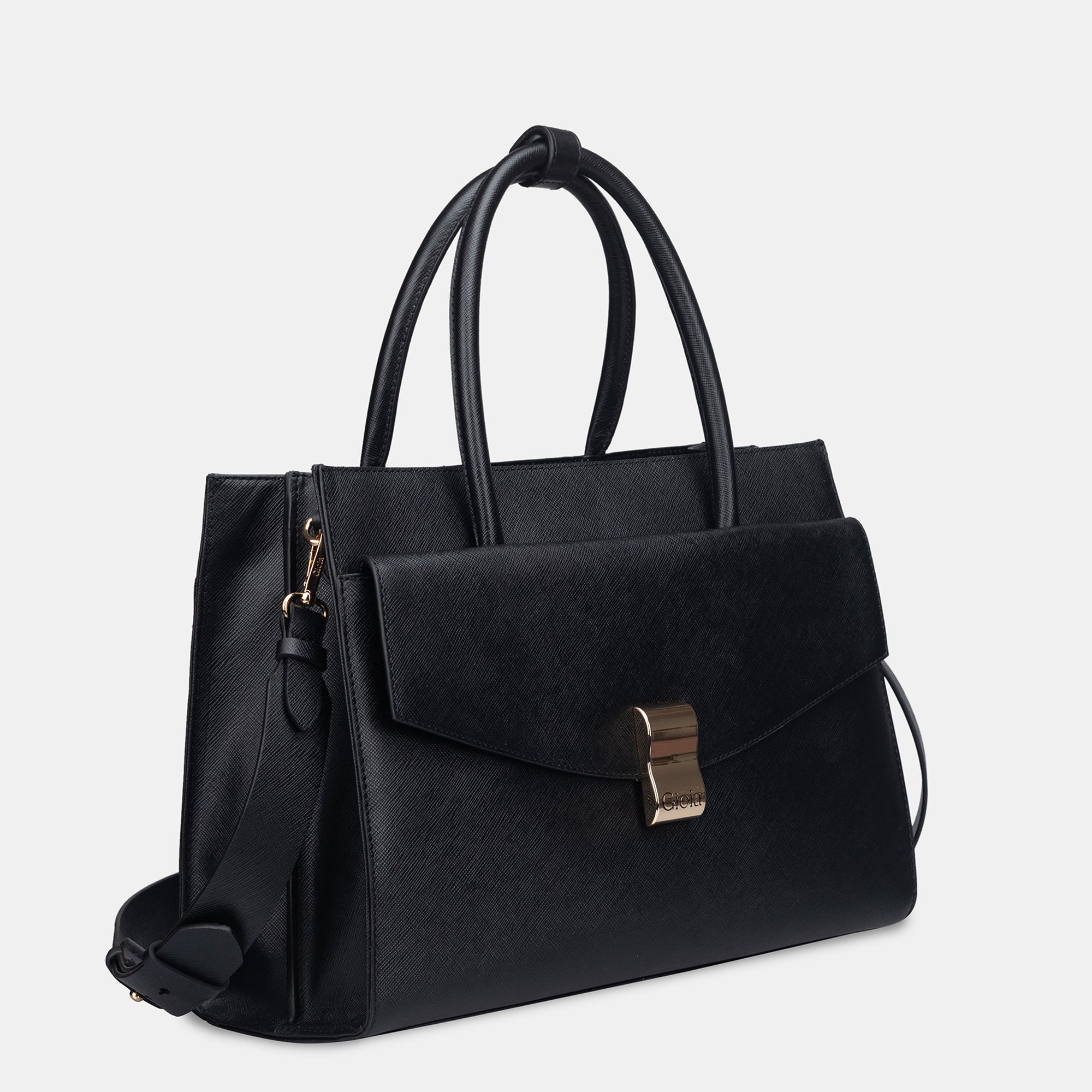 Saffiano Bold Work Bag#Color_Black