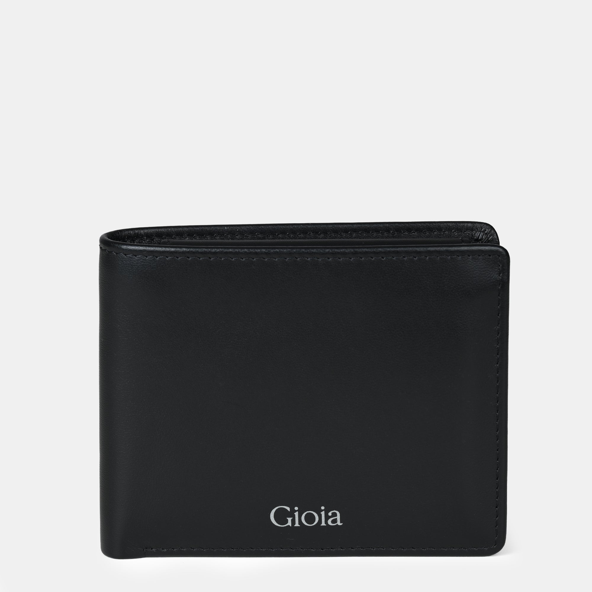 Enzo Leather Bifold Wallet 3cc with Coin Case#Color_Black