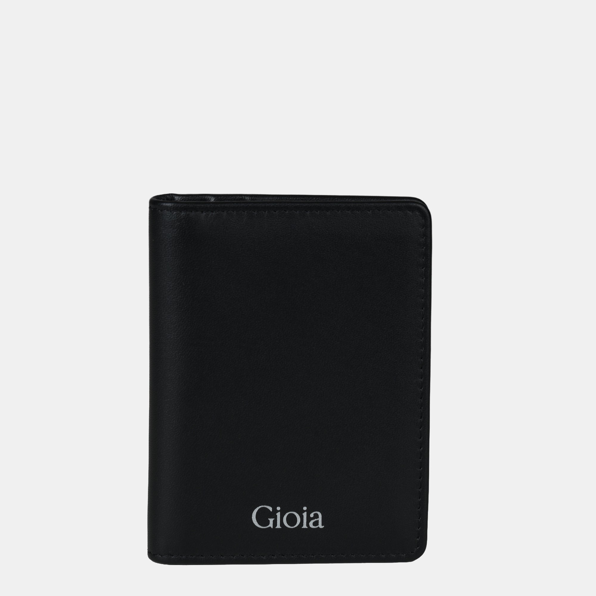 Enzo Leather Cardholder 3cc with ID slot#Color_Black