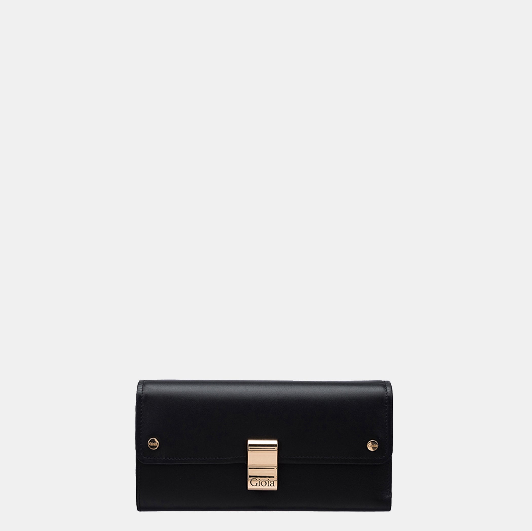 Bella Flapover Clutch#Color_Black