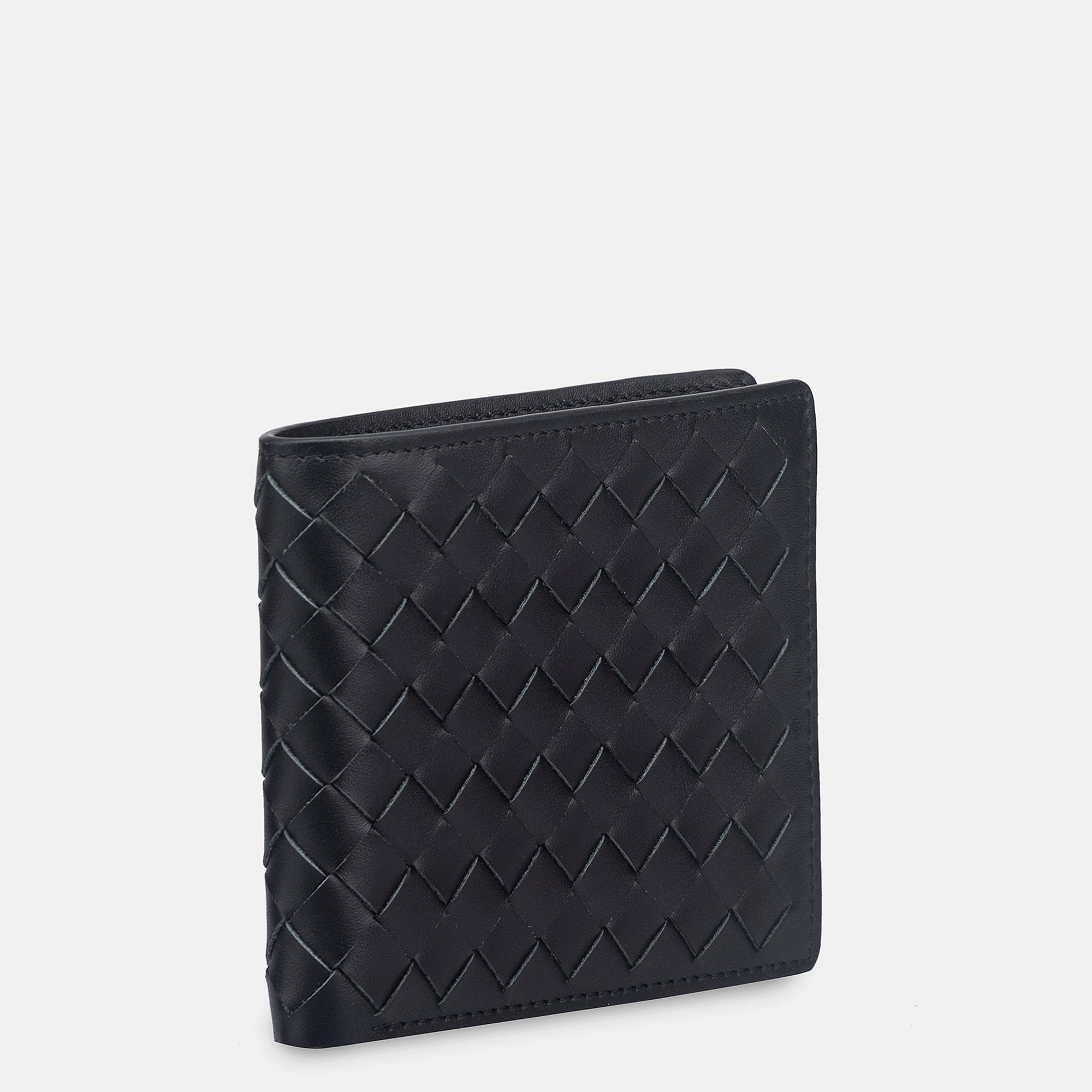 Enzo Woven Bifold Wallet 8cc#Color_Black