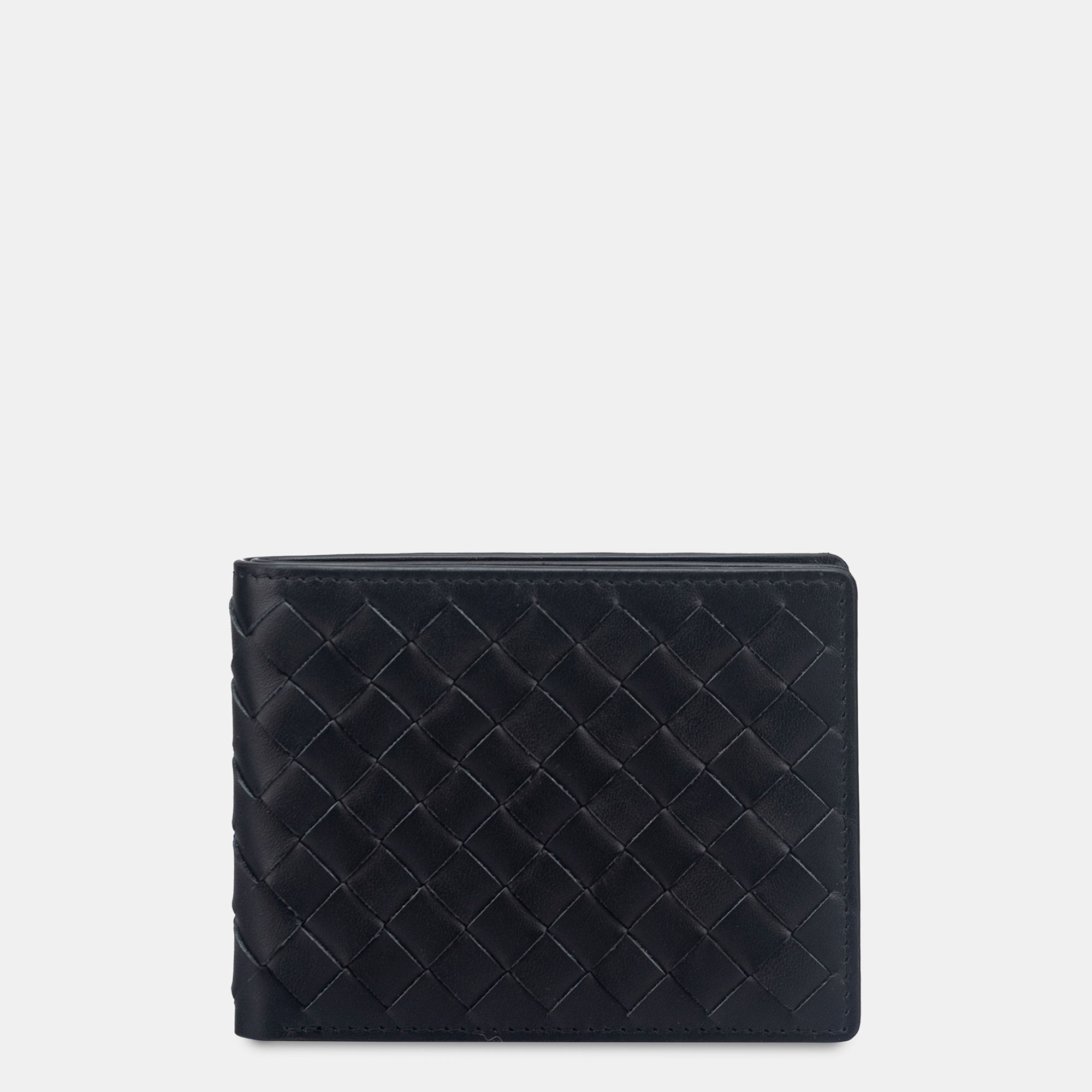 Enzo Woven Mini Bifold Wallet 6cc#Color_Black
