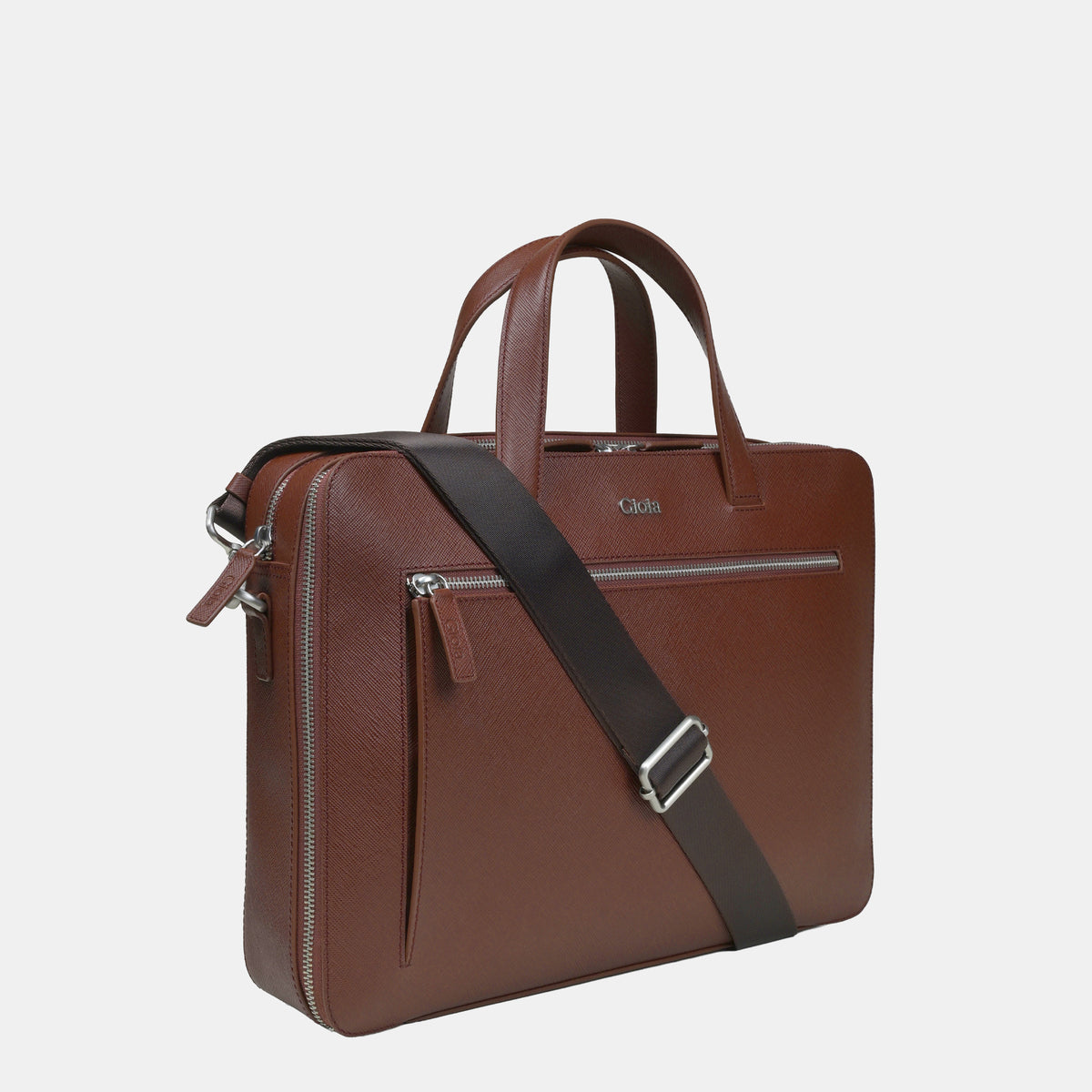Saffiano Briefcase#Color_Tan