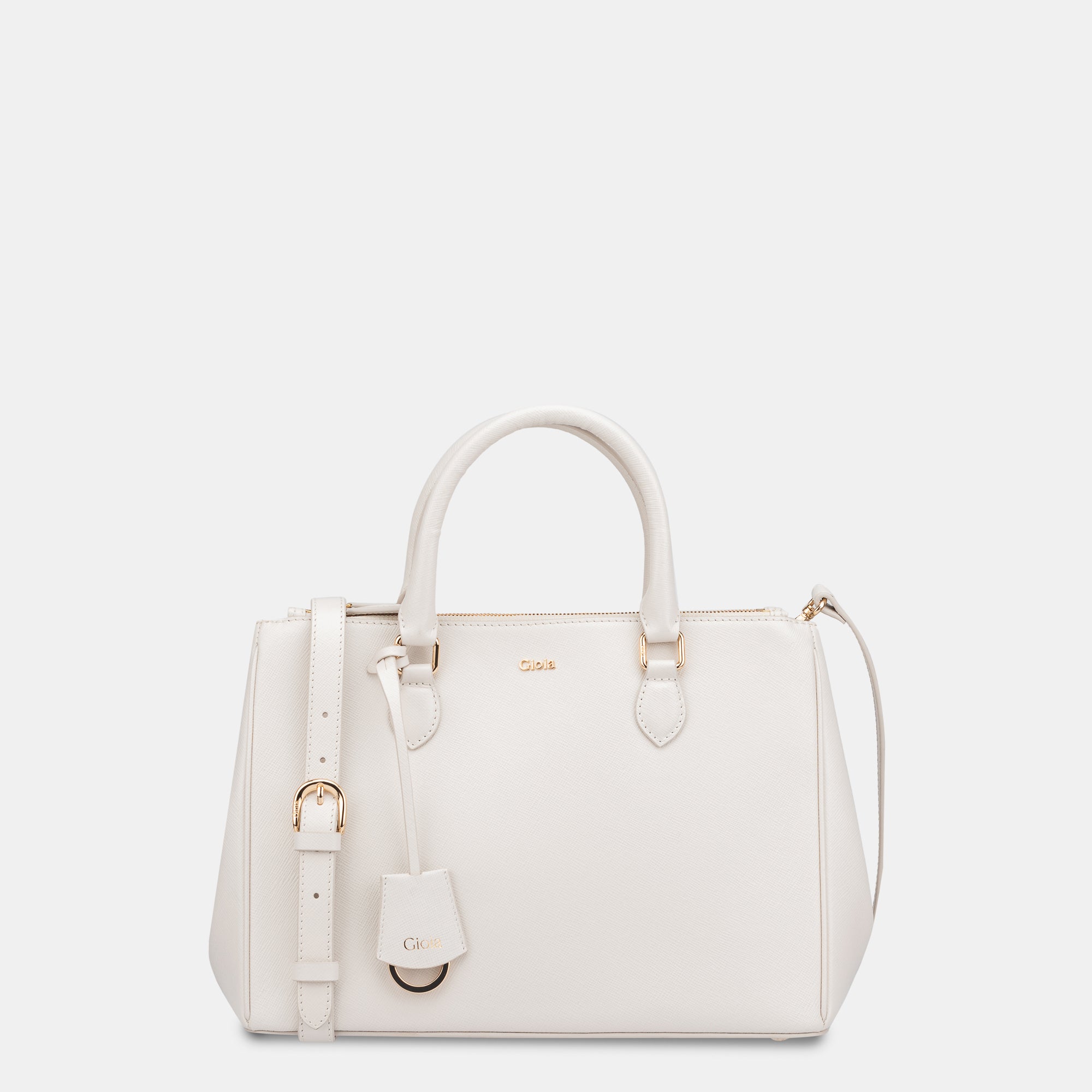 Saffiano Medium Multiway Crossbody#Color_Off White