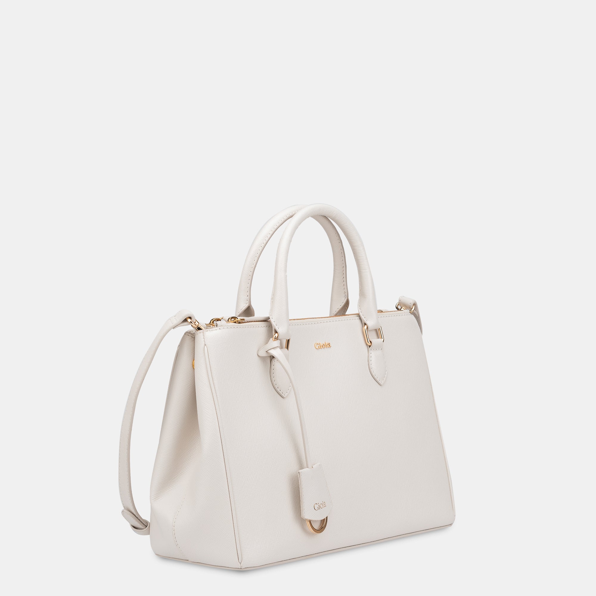 Saffiano Medium Multiway Crossbody#Color_Off White