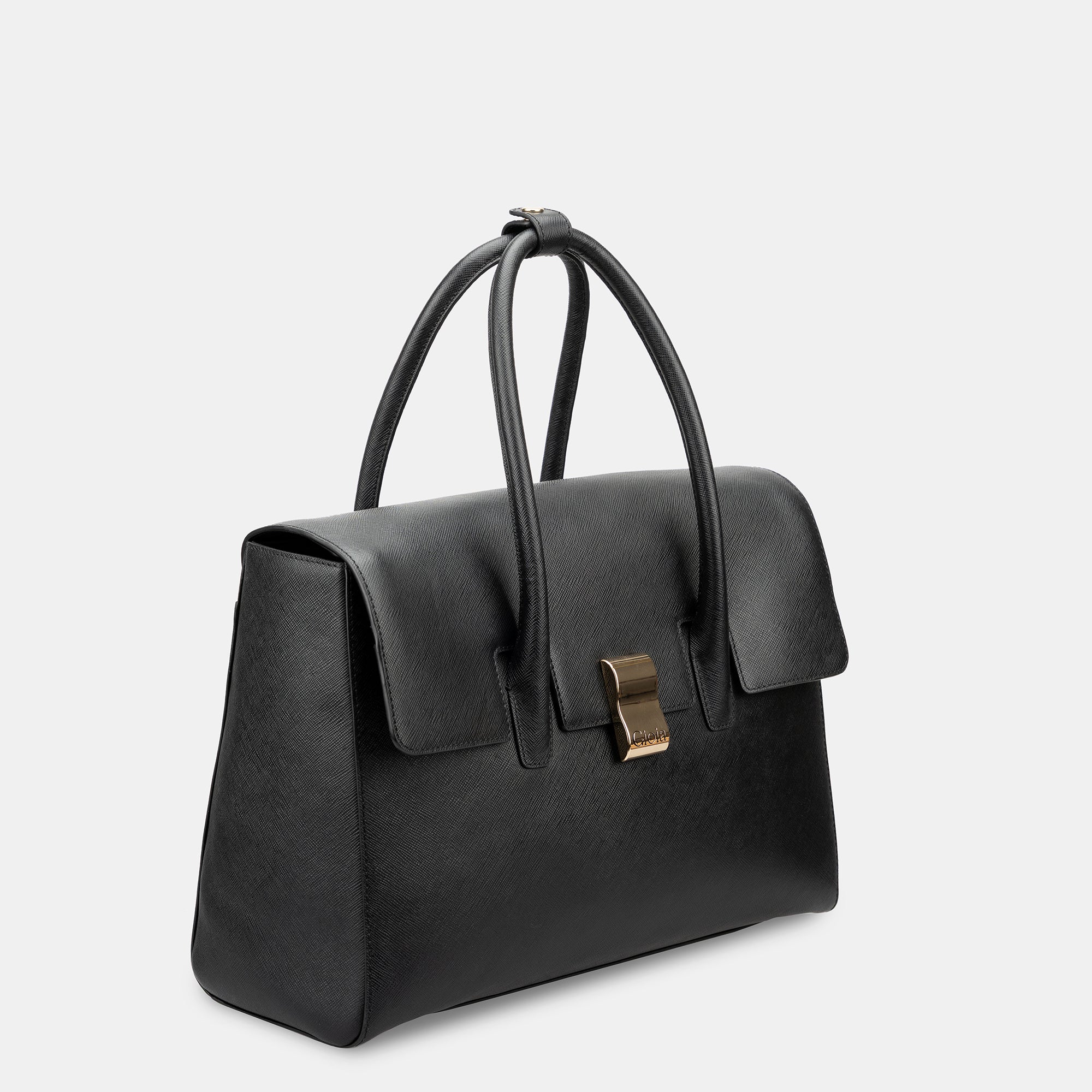 Saffiano Work Bag#Color_Black