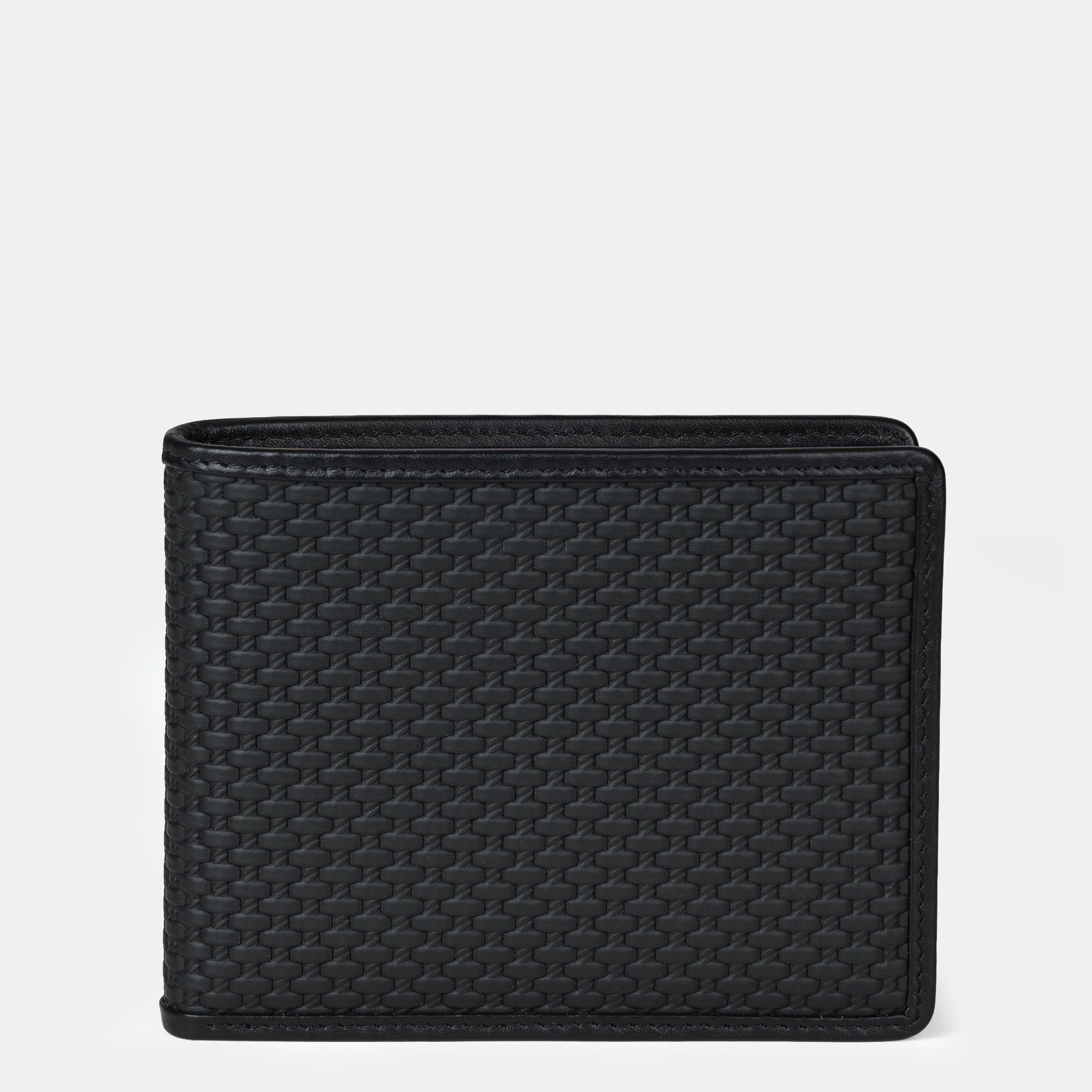 Italian Textured Leather Bifold Wallet 10 cc with ID Insert