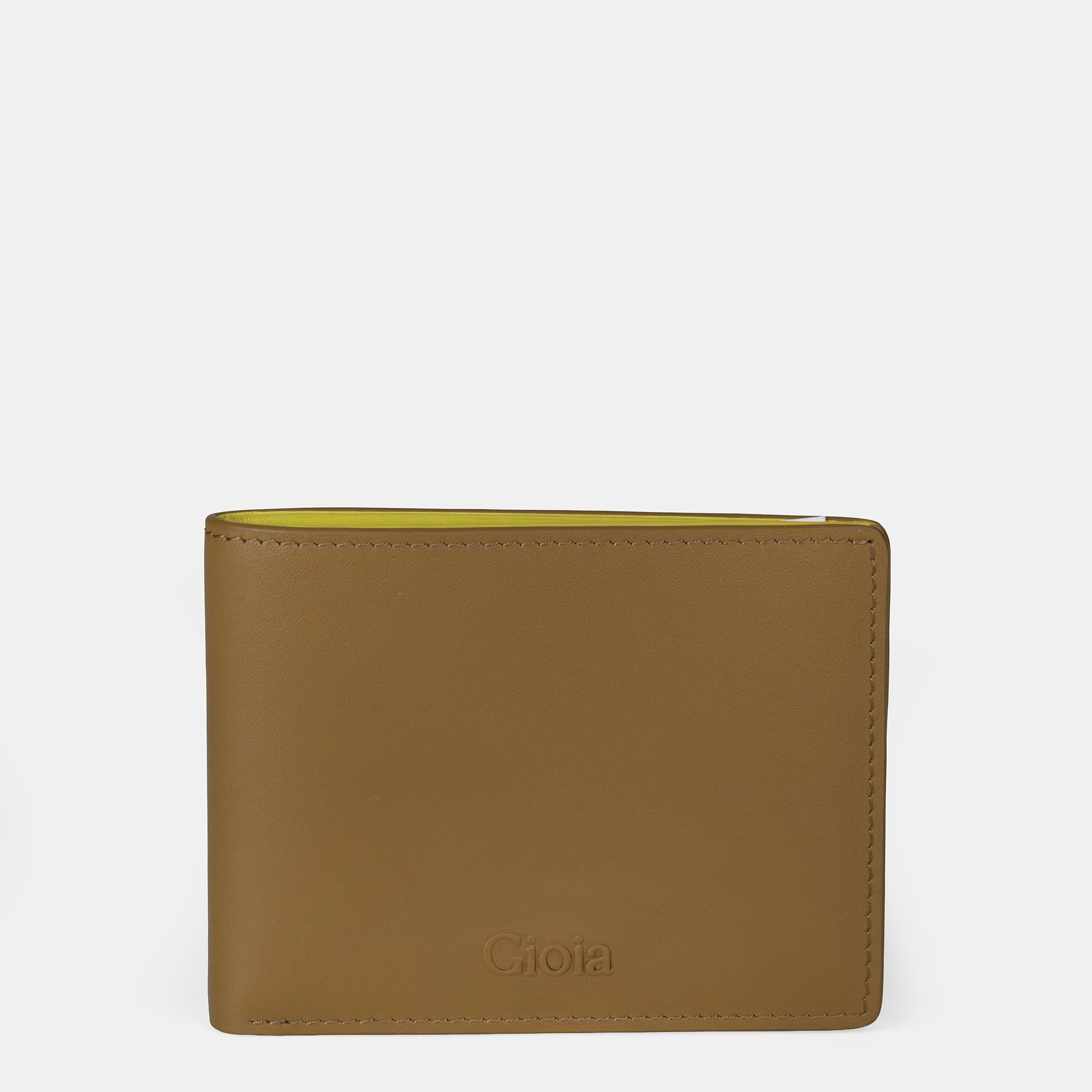 Multi-Color Mini Bifold Wallet 6cc#Color_Tan-yellow