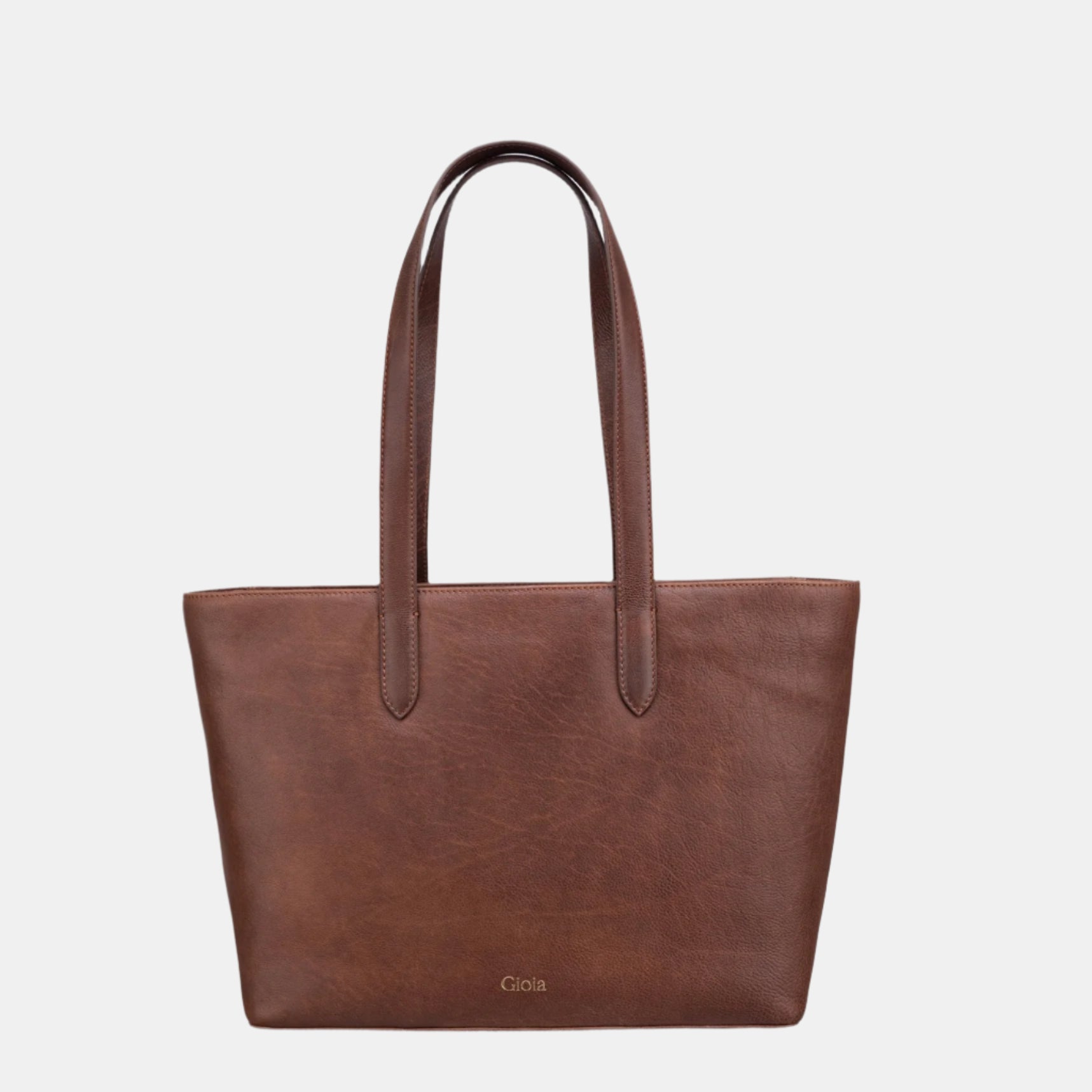 Grace Top Zip Leather Tote - Main Image