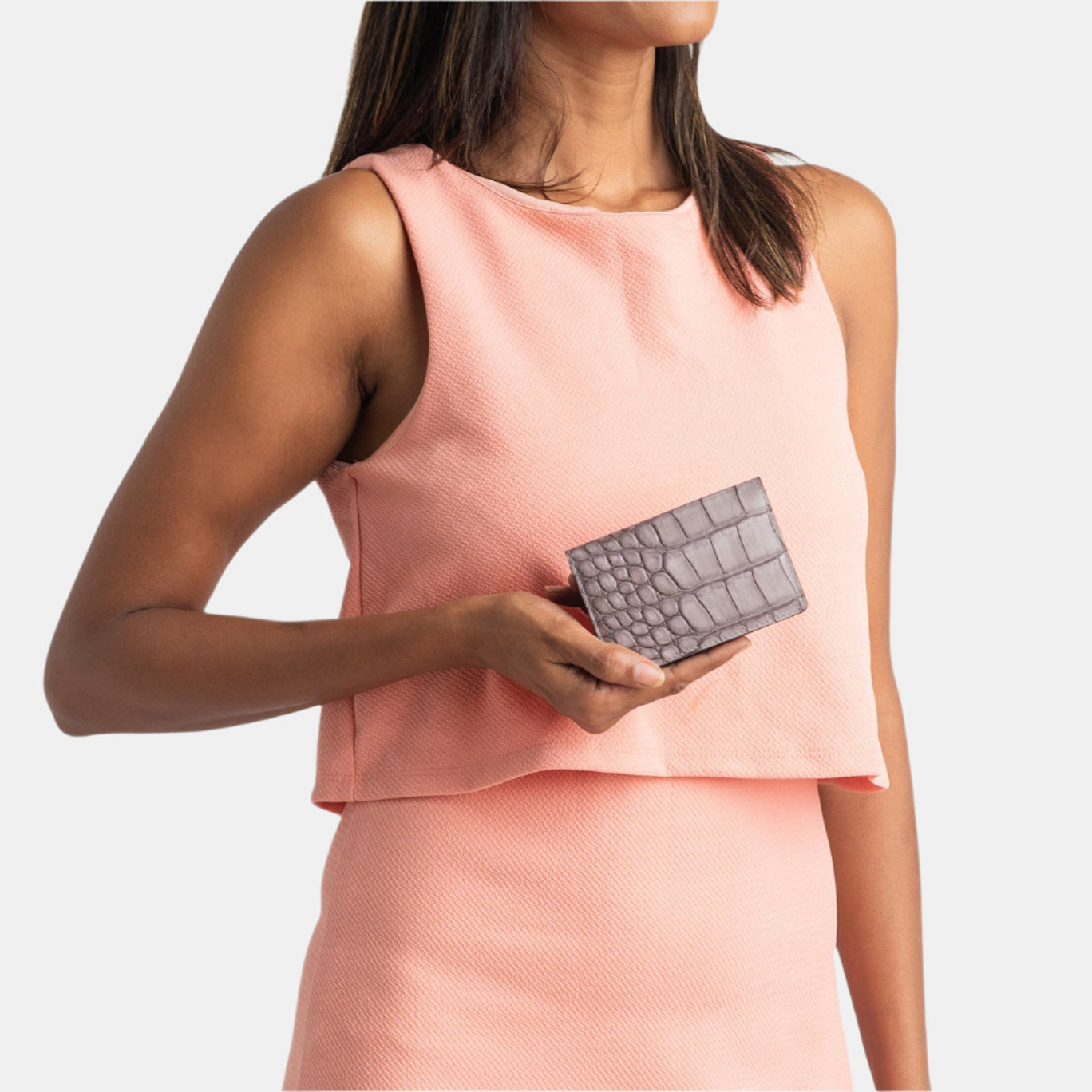 Lisa Croc Credit Card Case#Color_Mauve