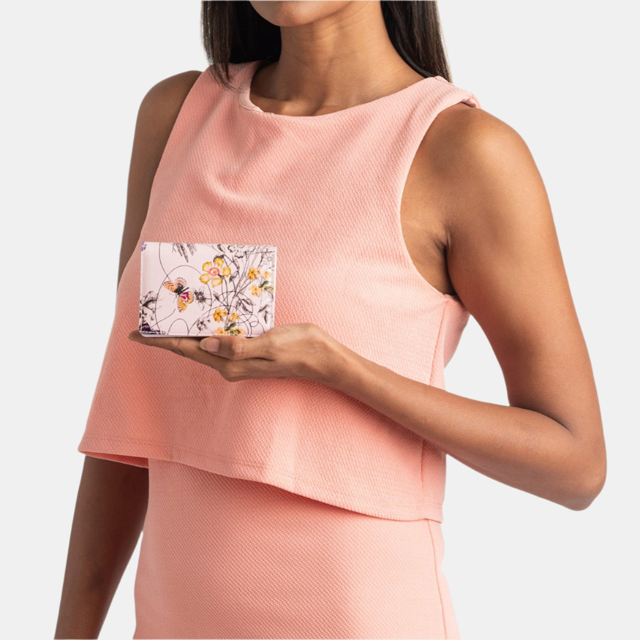 Liana Print Credit Card Case#Color_Cherry Blossom