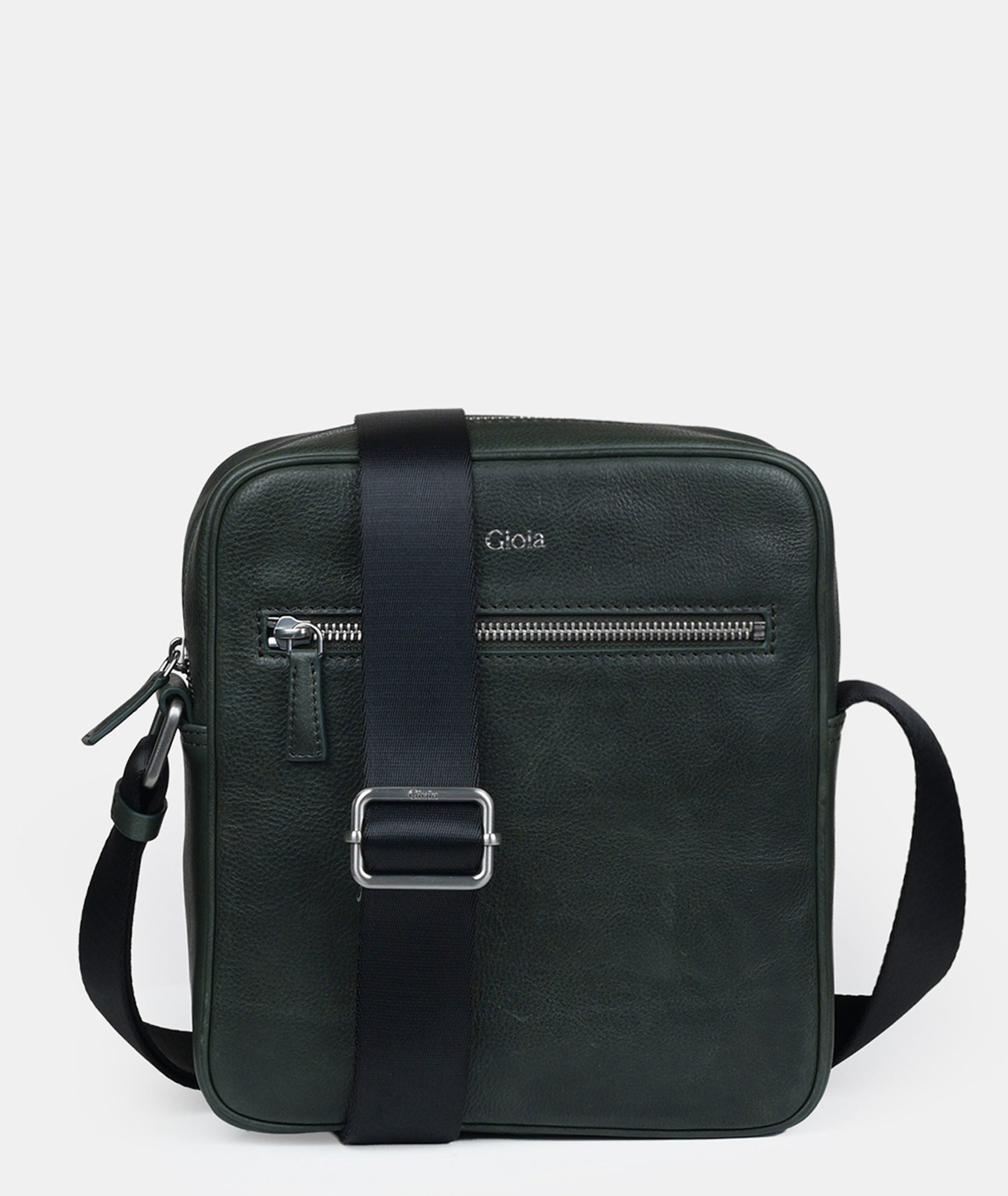Louis Front Zip Leather Crossbody Bag