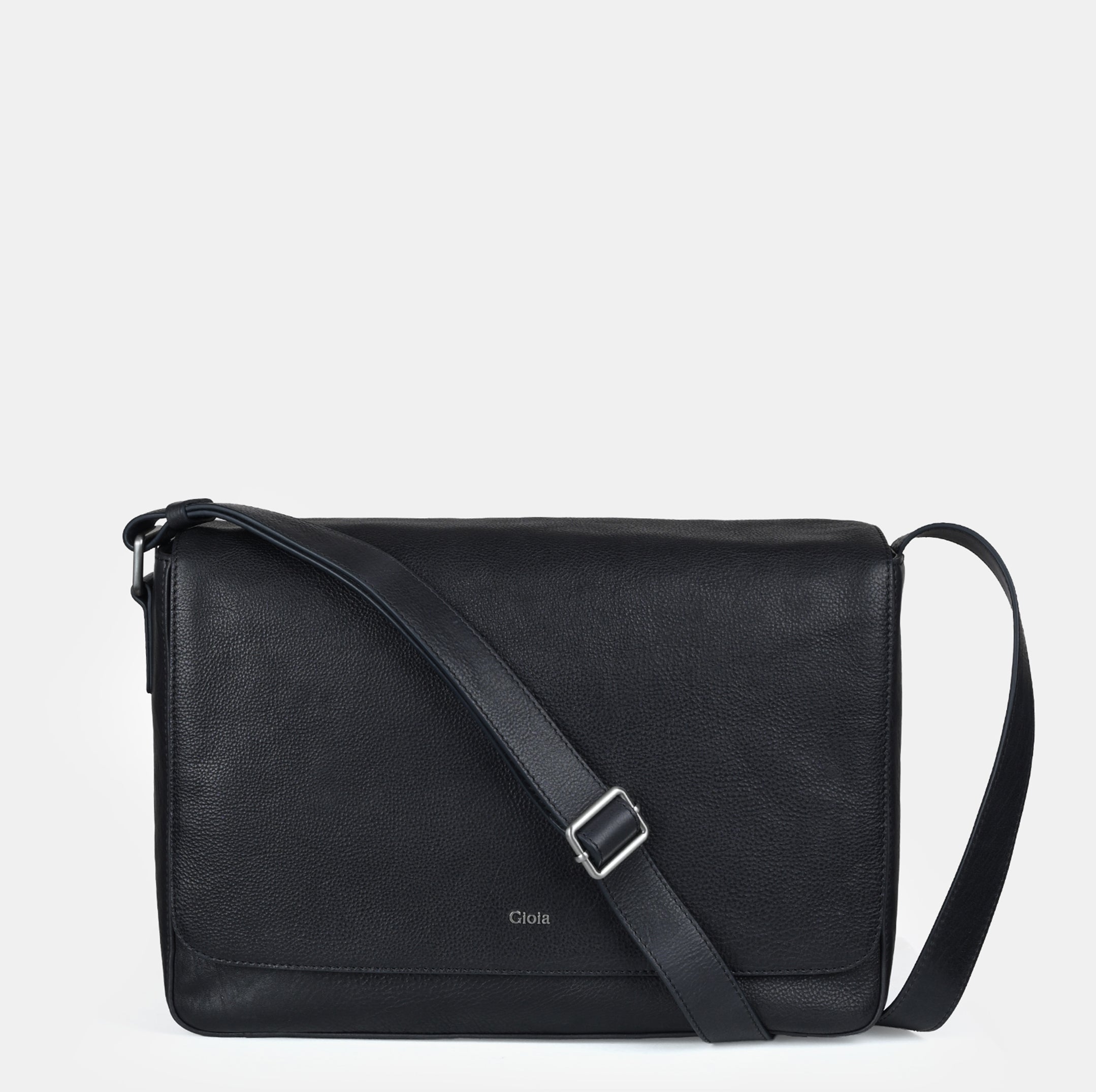 Louis Leather Messenger Bag#Color_Navy