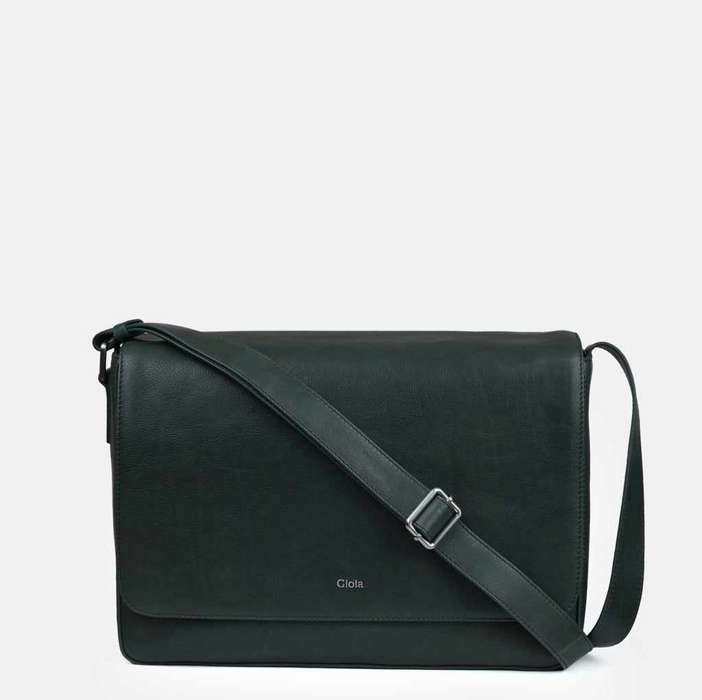 Louis Leather Messenger Bag