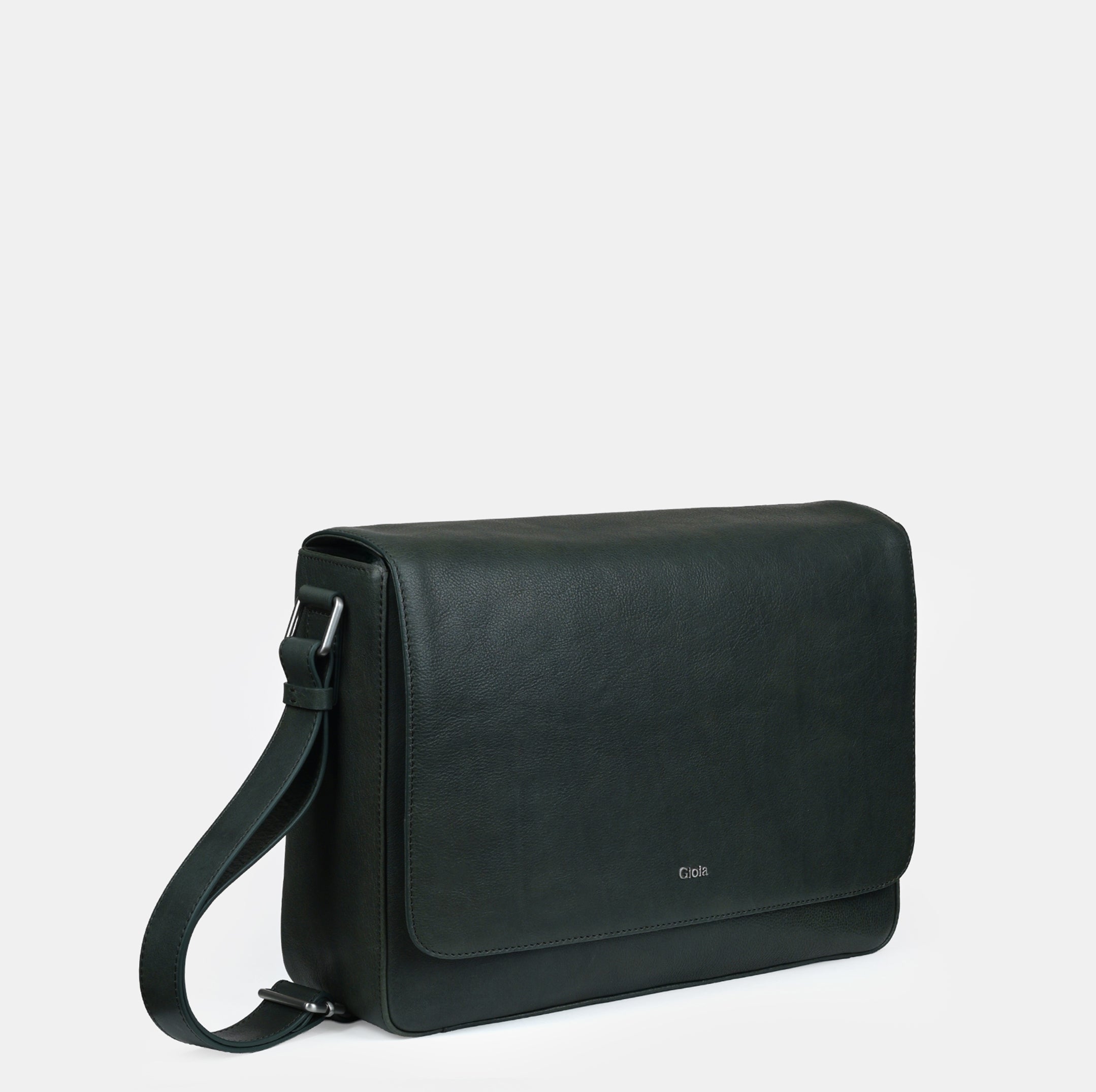 Louis Leather Messenger Bag#Color_Olive