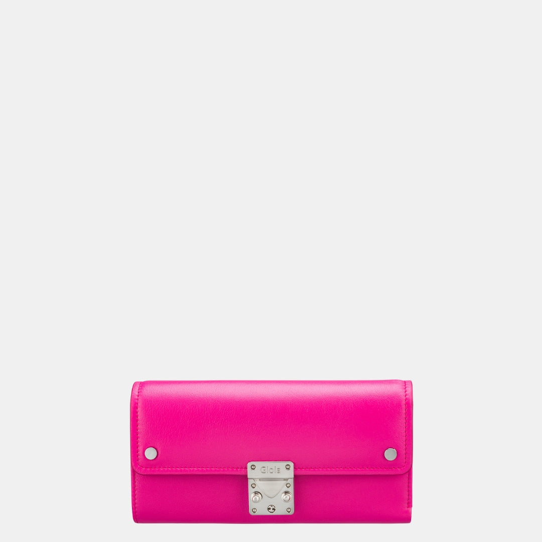 Felicita Clutch With Lock#Color_Pink