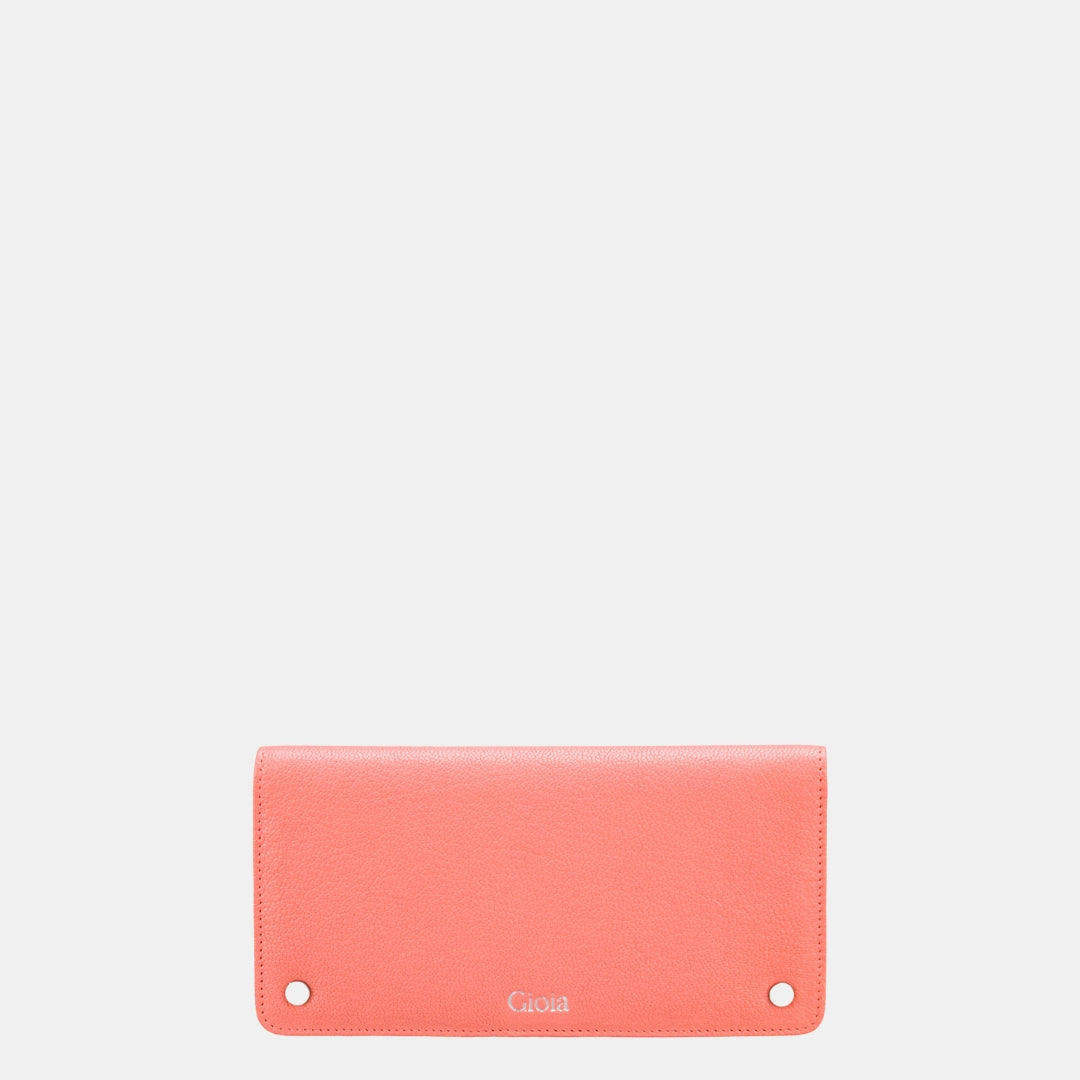 Evelina Flap-over Clutch#Color_Coral