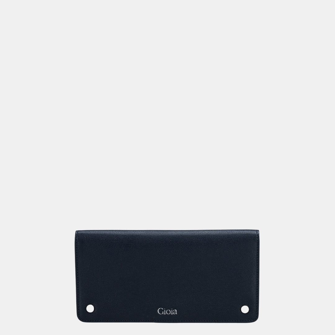 Felicita Flap-over Clutch#Color_Navy