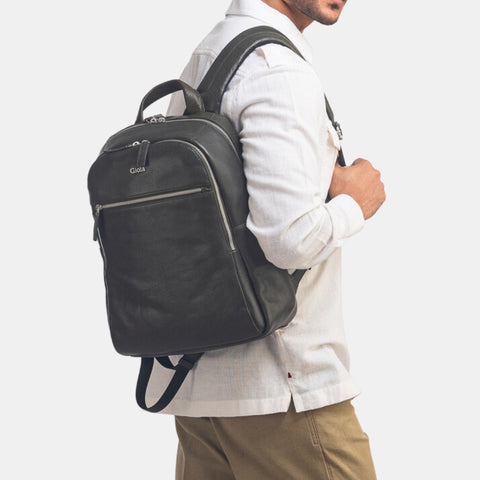 Louis Medium Backpack#Color_Black