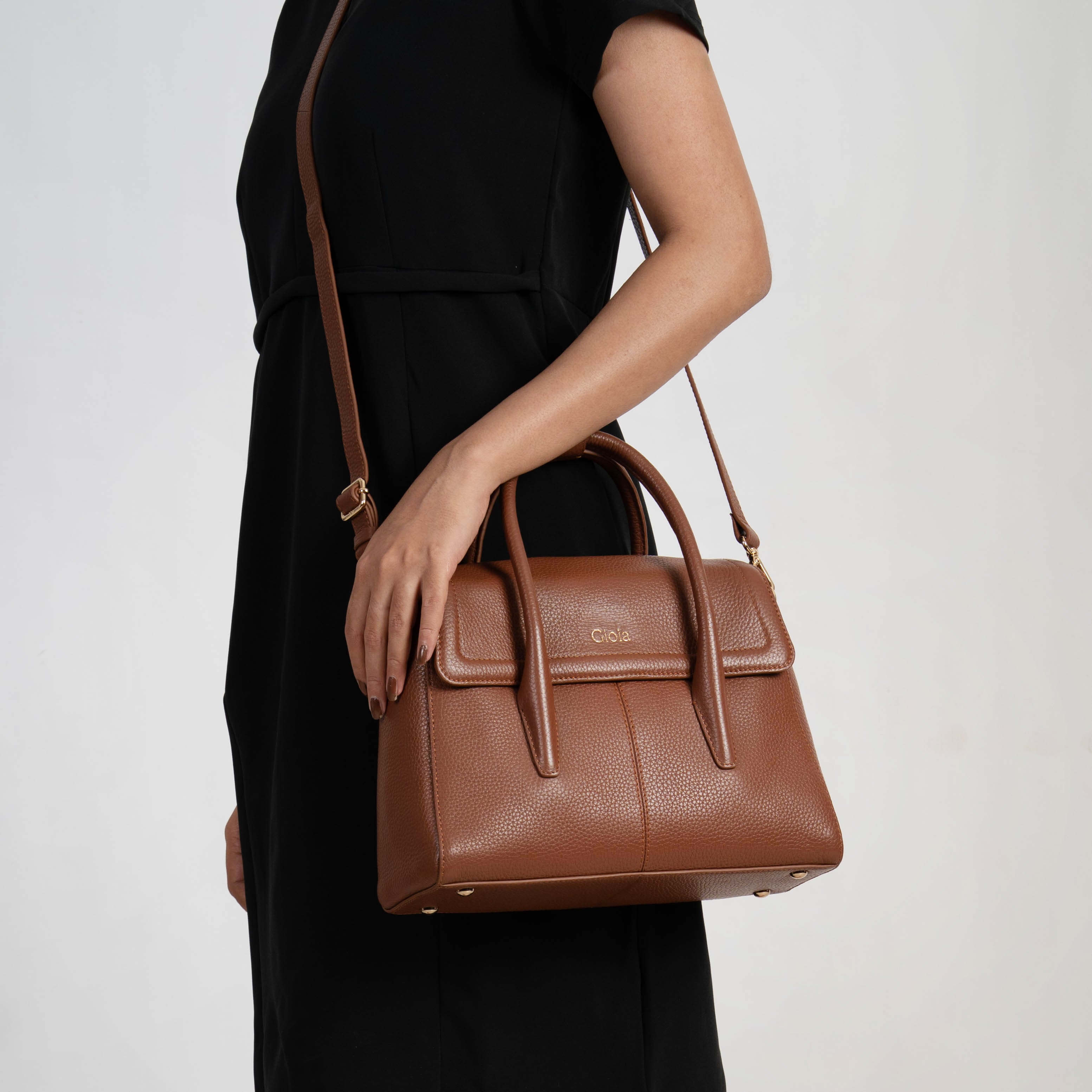 Anna Medium Leather Flapover Tote