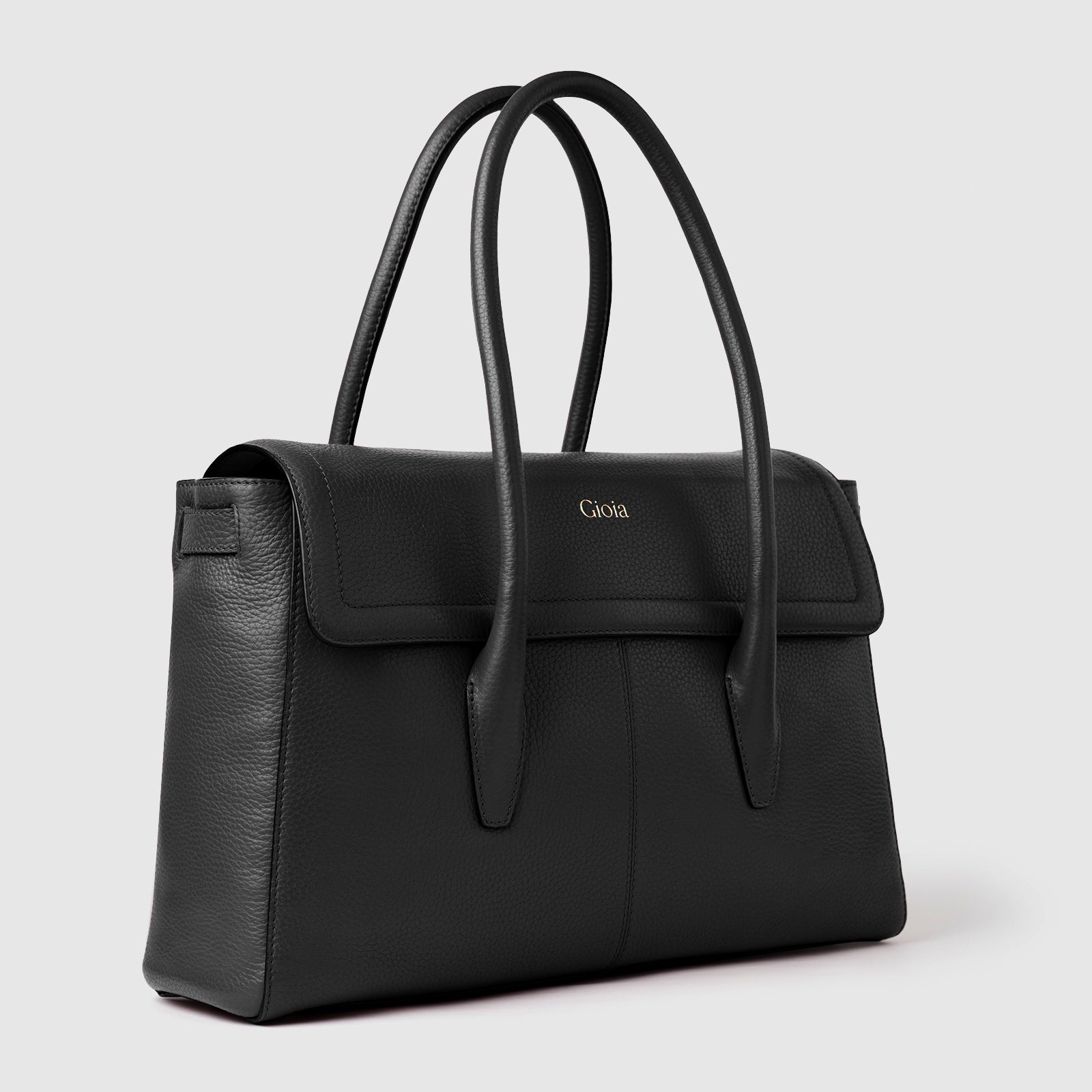 Anna Flapover Tote#Color_Black