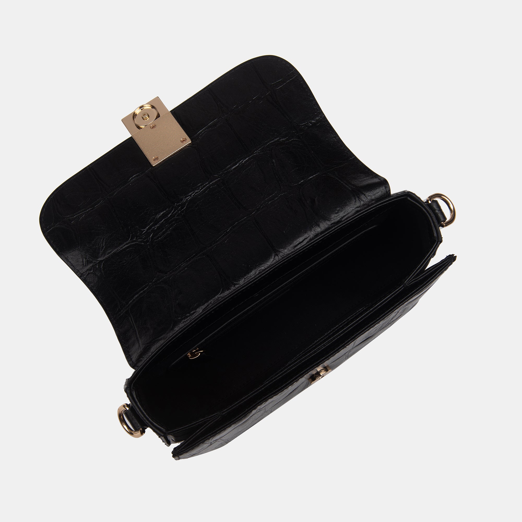 Claire Croco Embossed Leather Medium Multiway Bag