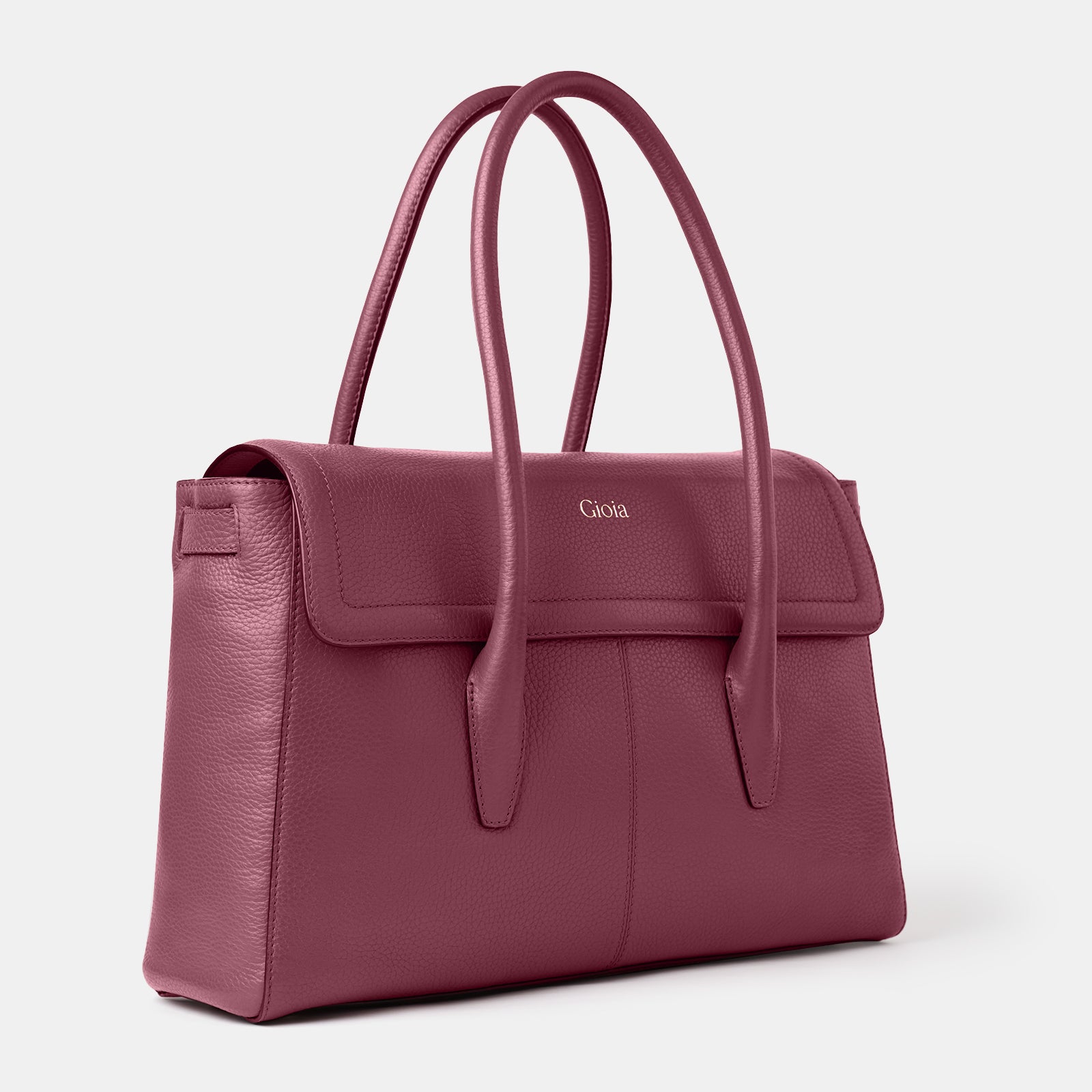 Anna Flapover Tote#Color_Dark Cherry