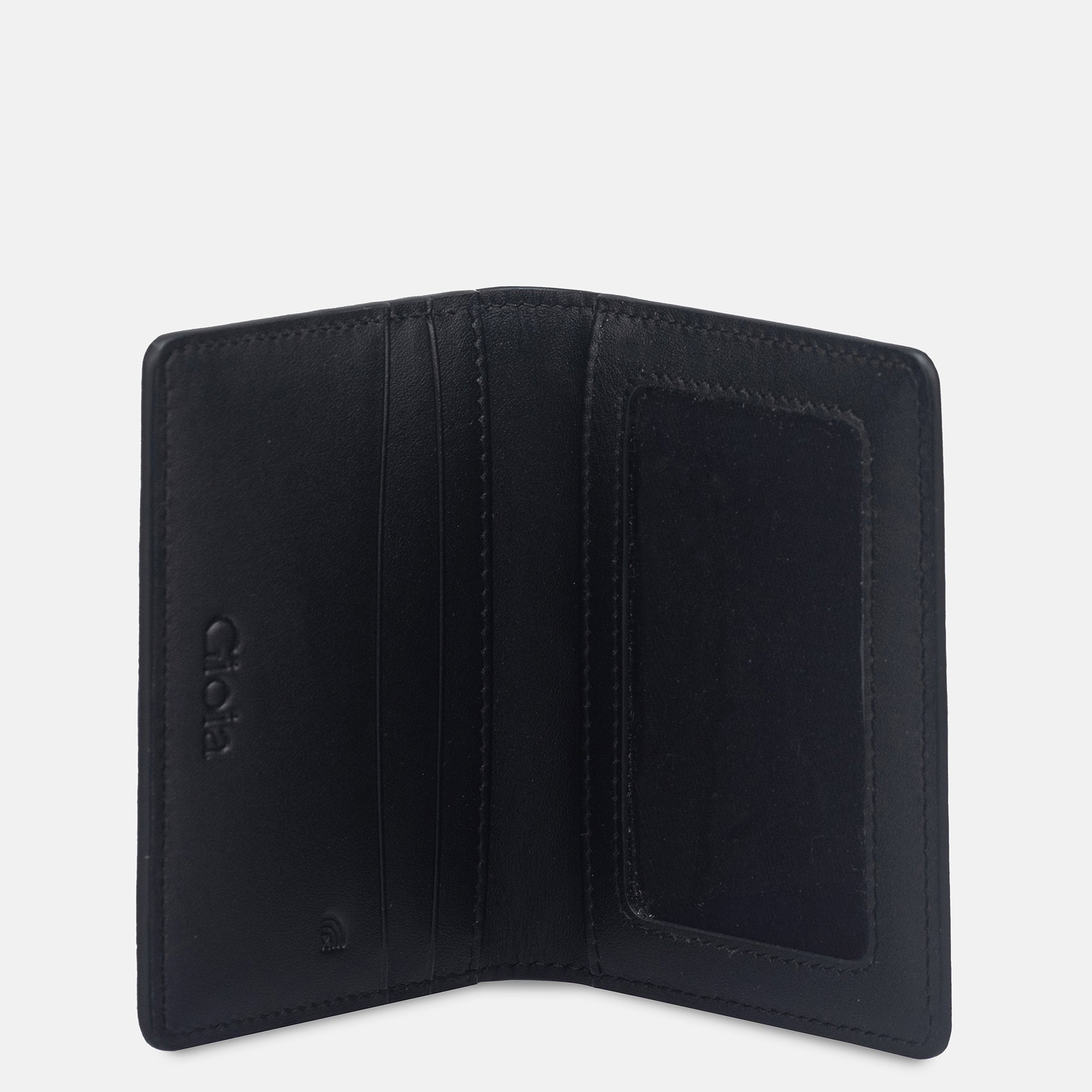Enzo Woven Cardholder 3cc with ID Slot#Color_Black