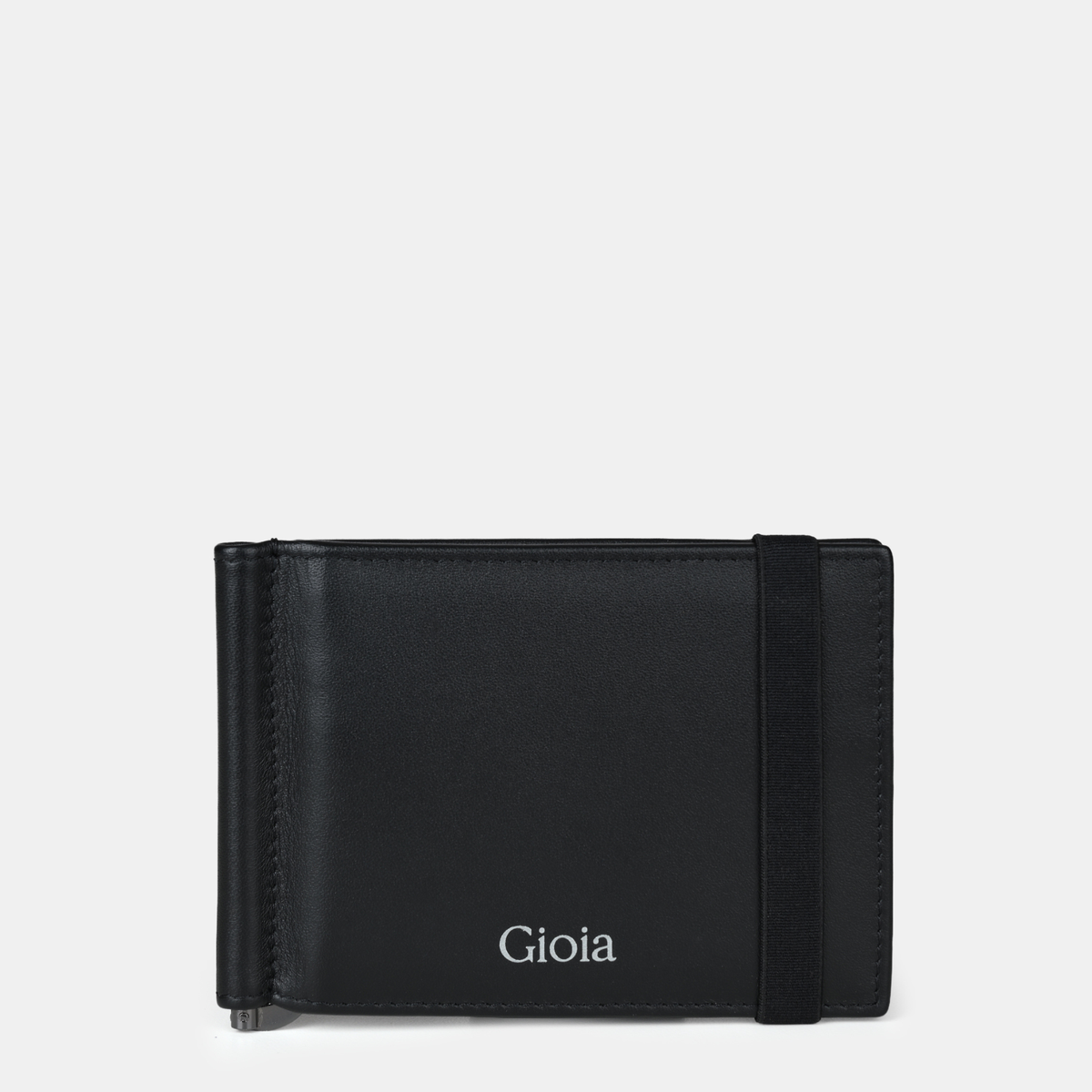 Enzo Leather Moneyclip Wallet 6cc#Color_Black