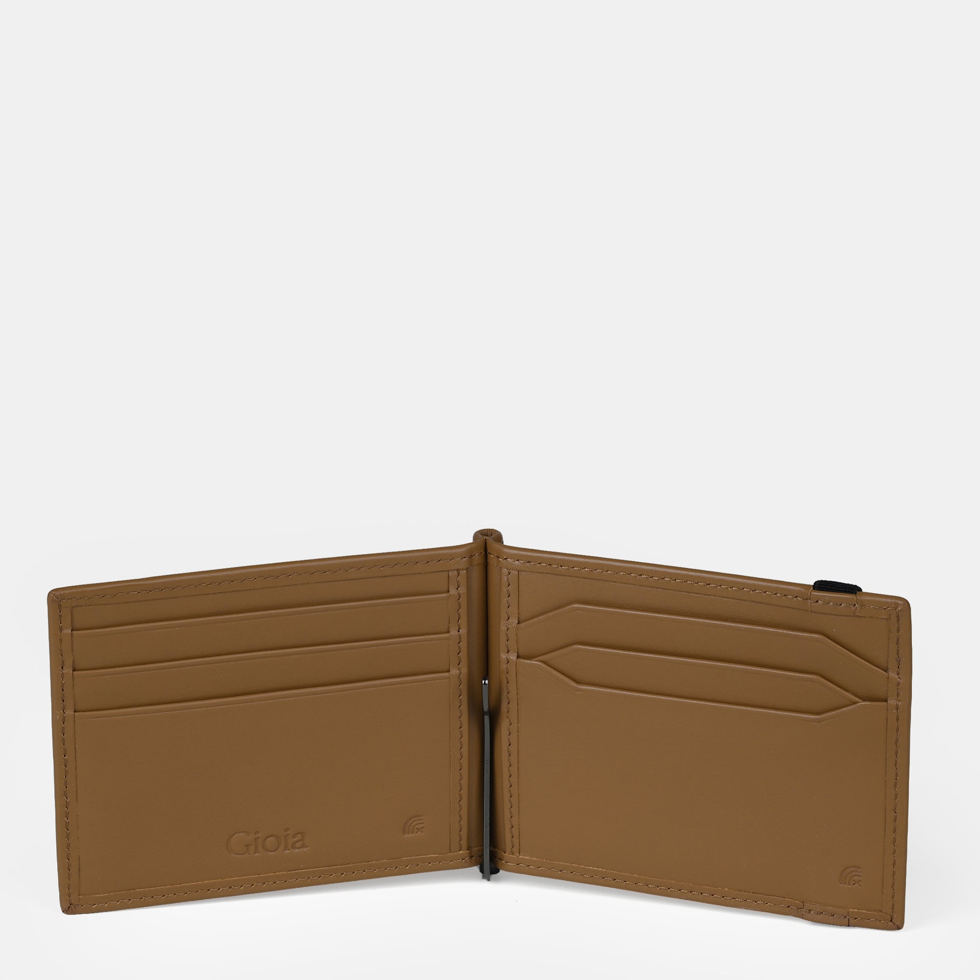 Enzo Leather Moneyclip Wallet 6cc#Color_Tan