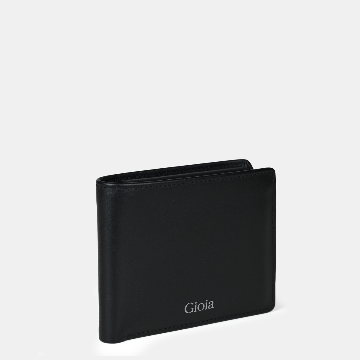 Enzo Leather Bifold Wallet 3cc with Coin Case#Color_Black
