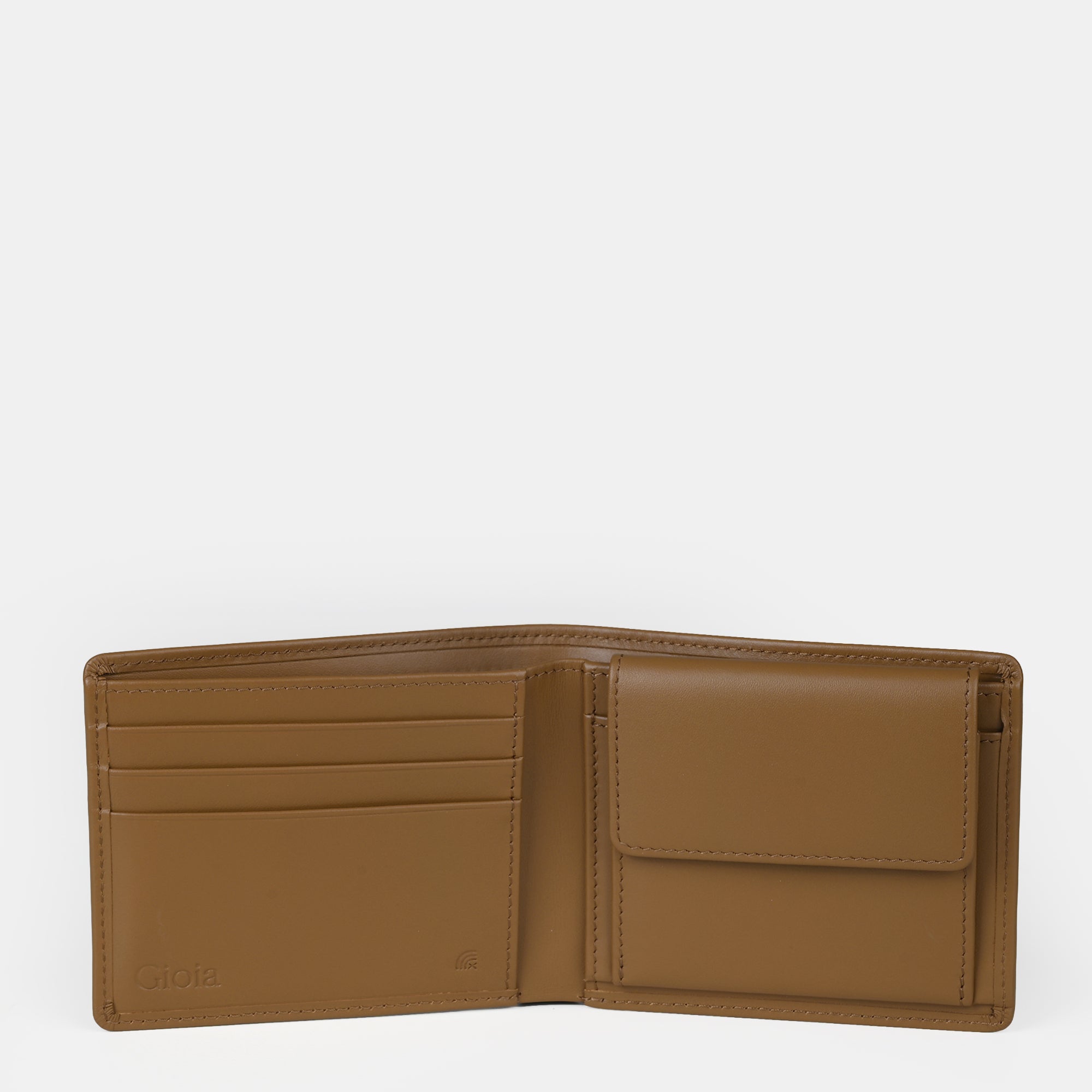 Enzo Leather Bifold Wallet 3cc with Coin Case#Color_Tan