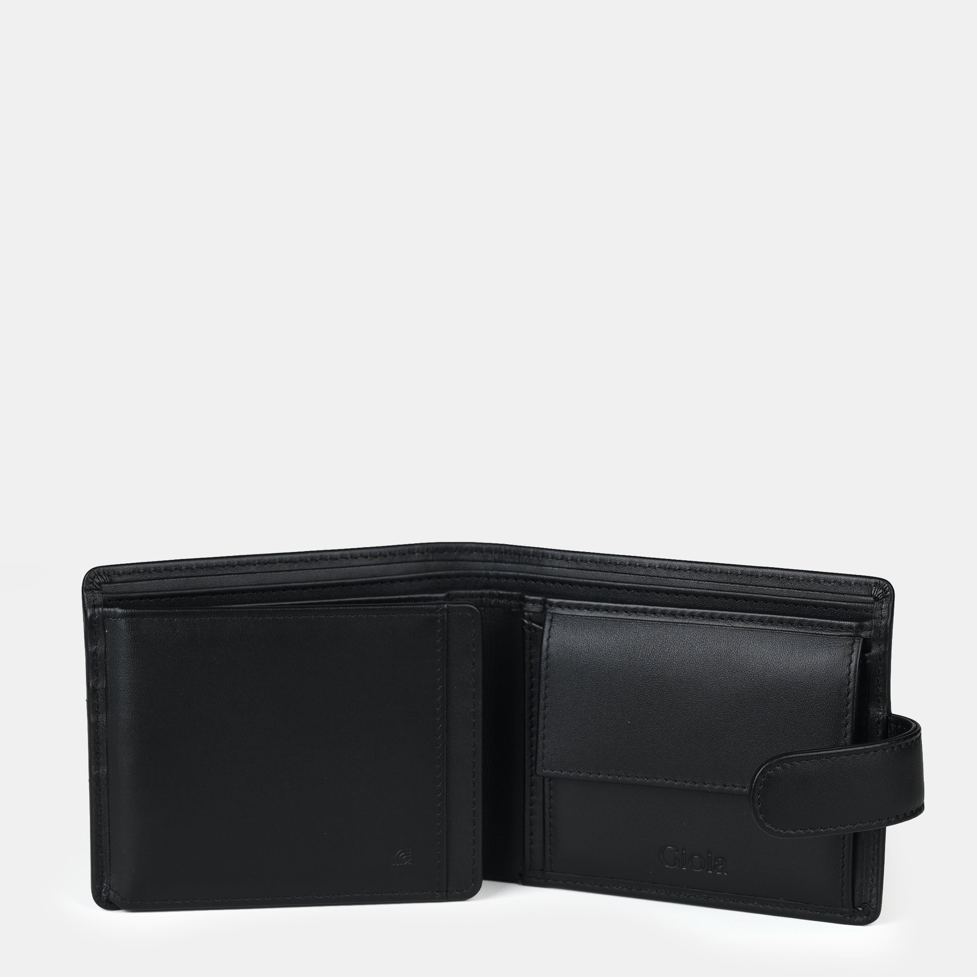 Multi Slot Leather Card Case#Color_Black