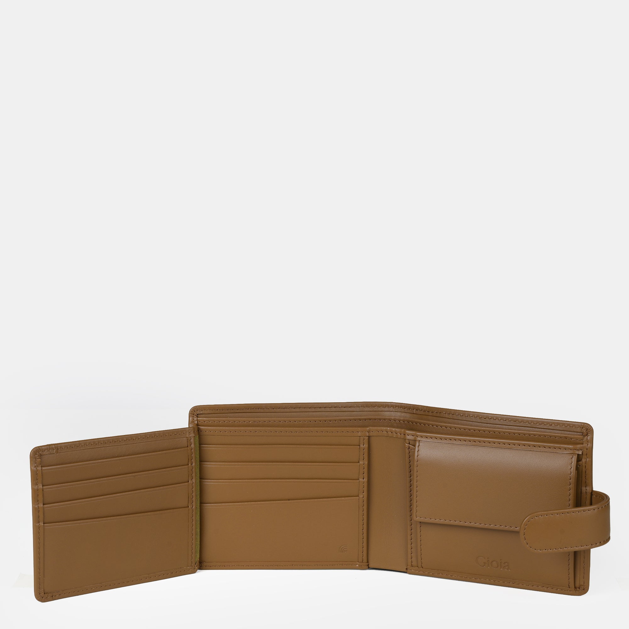 Multi Slot Leather Card Case#Color_Tan