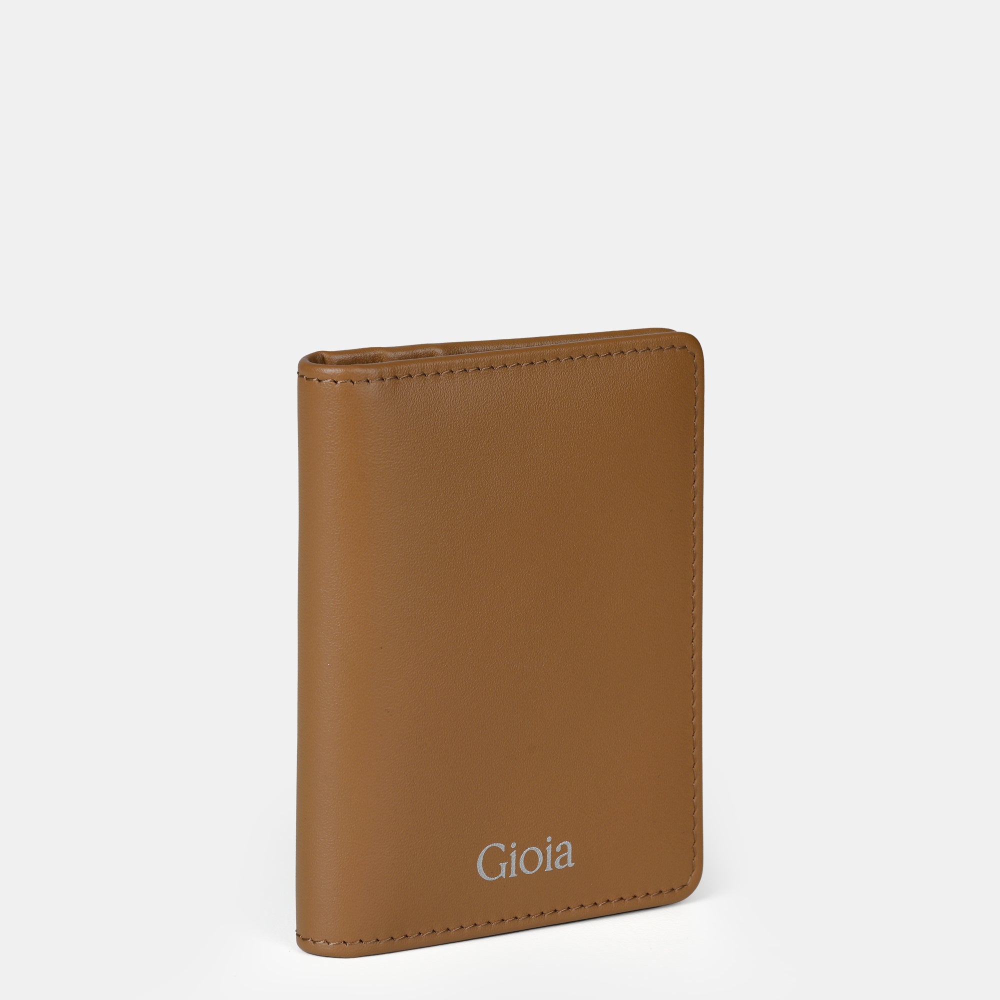 Enzo Leather Cardholder 3cc with ID slot#Color_Tan