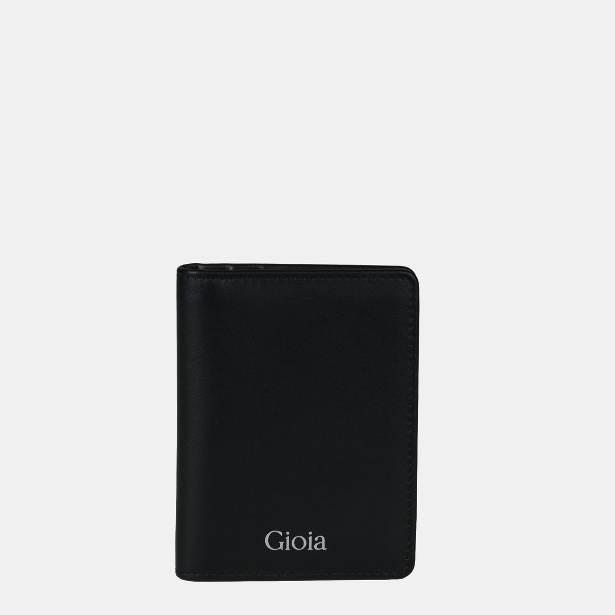 Enzo Leather Cardholder 3cc with ID slot#Color_BLACK