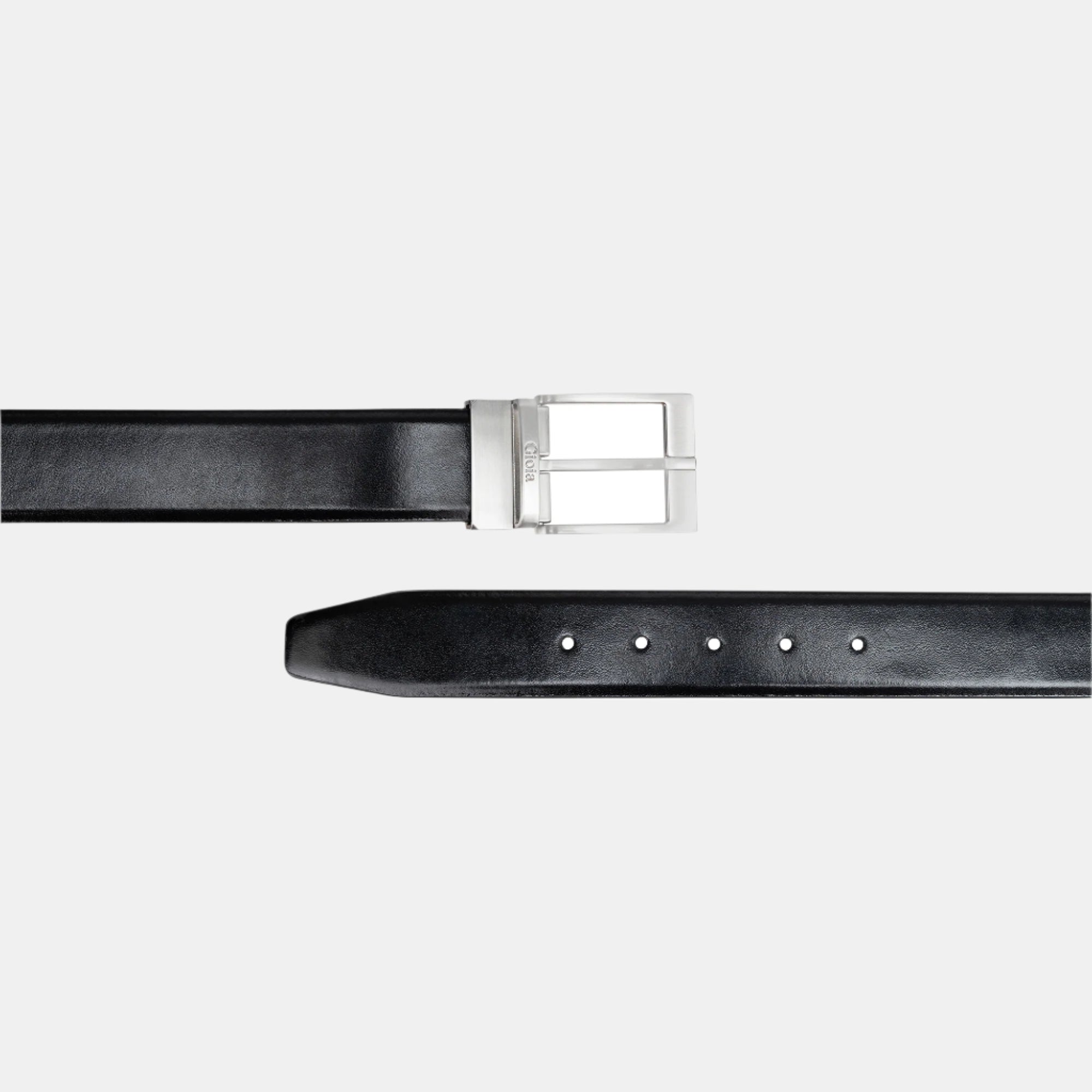 Alaska 4 cm Wide Belt#Color_Black Tan
