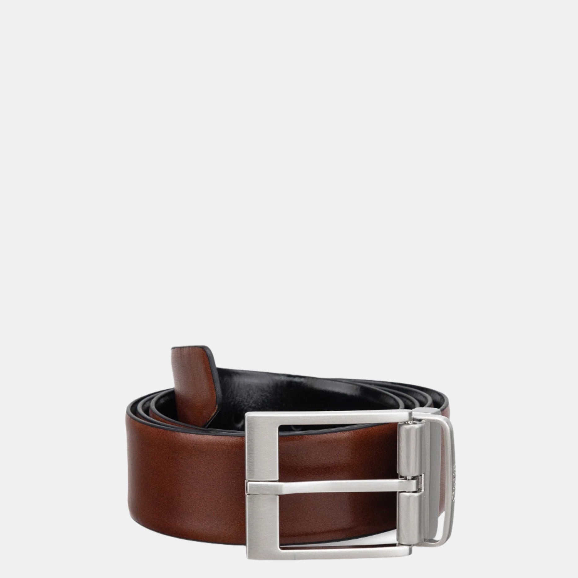 Alaska 4 cm Wide Belt#Color_Black Tan