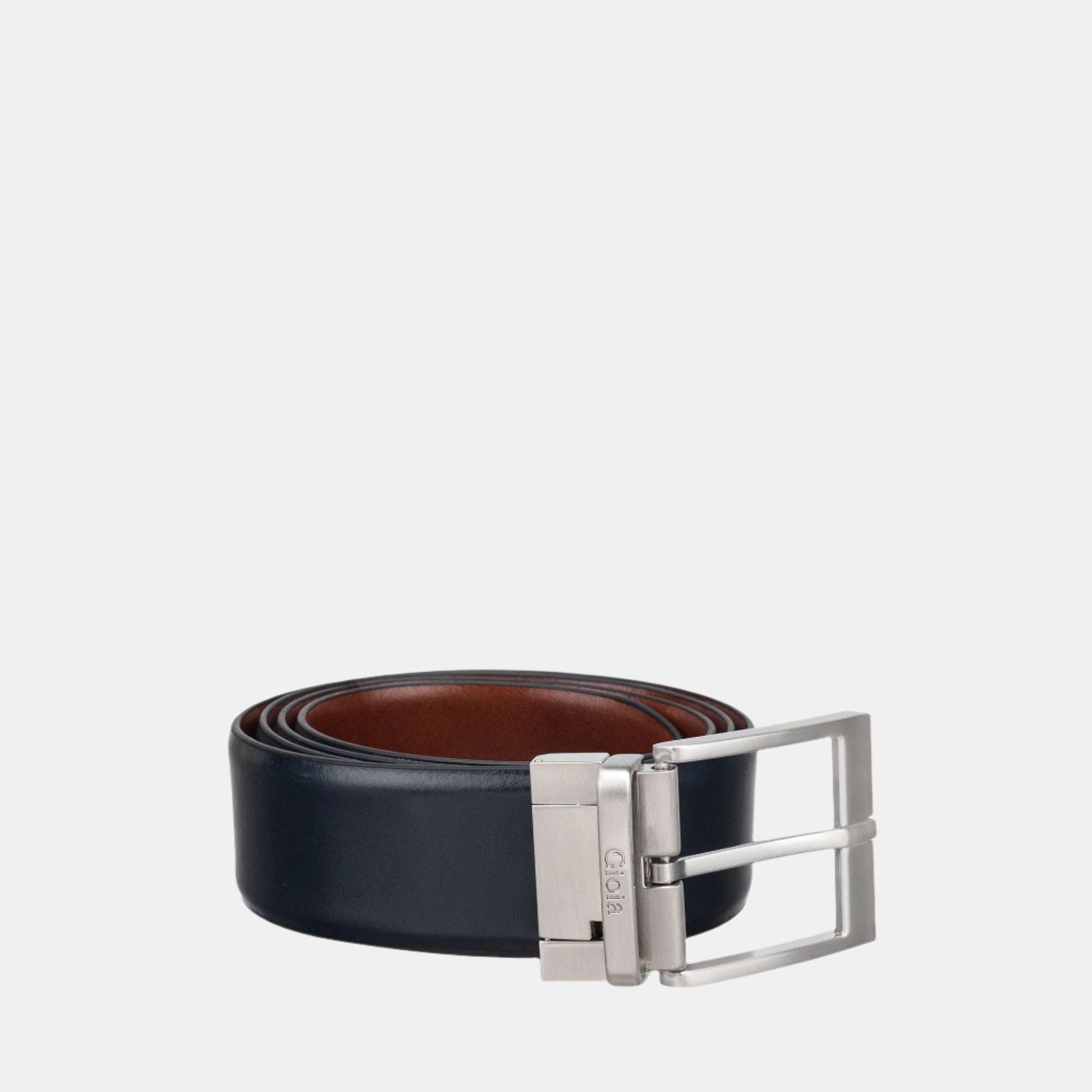 Alaska 4 cm Wide Belt#Color_Navy Tan