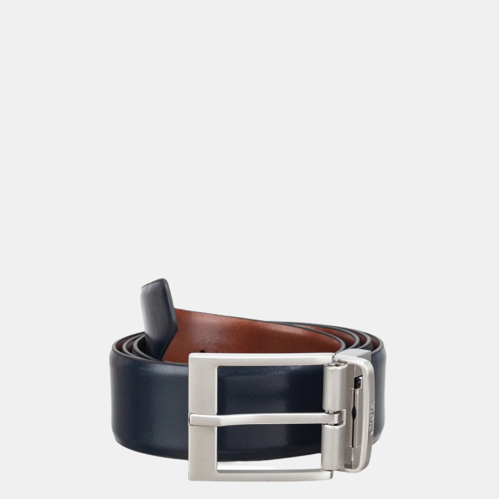 Alaska 4 cm Wide Belt#Color_Navy Tan