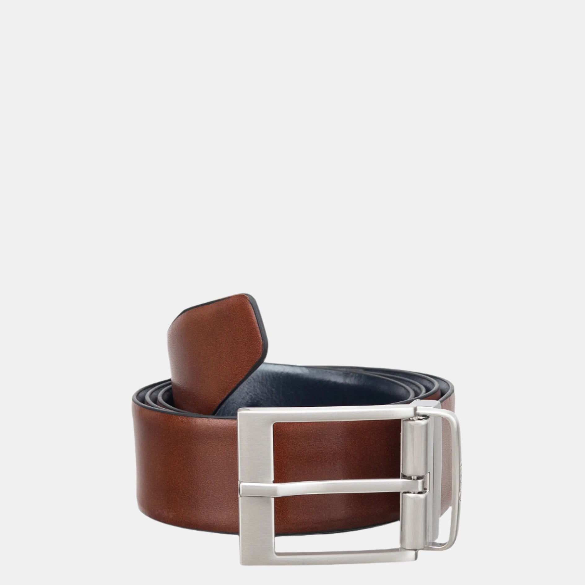 Alaska 4 cm Wide Belt#Color_Navy Tan