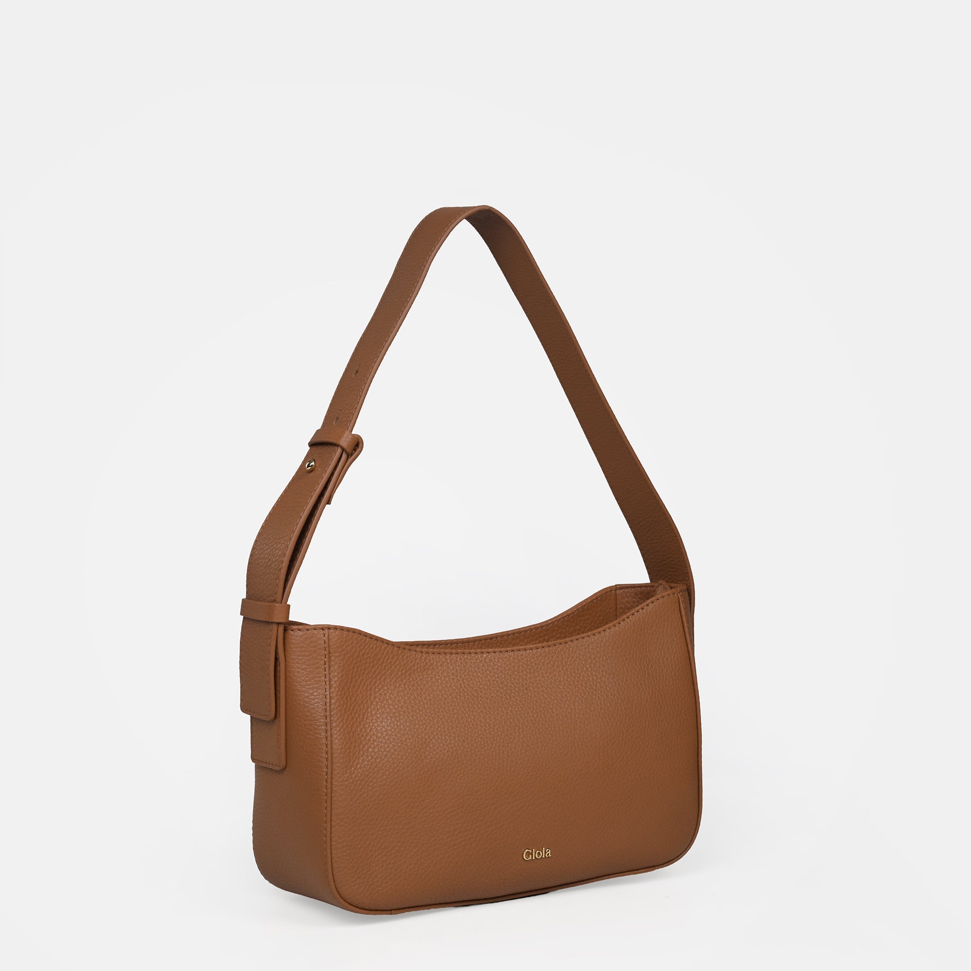 Alma-R Small Shoulder Bag#Color_Tan