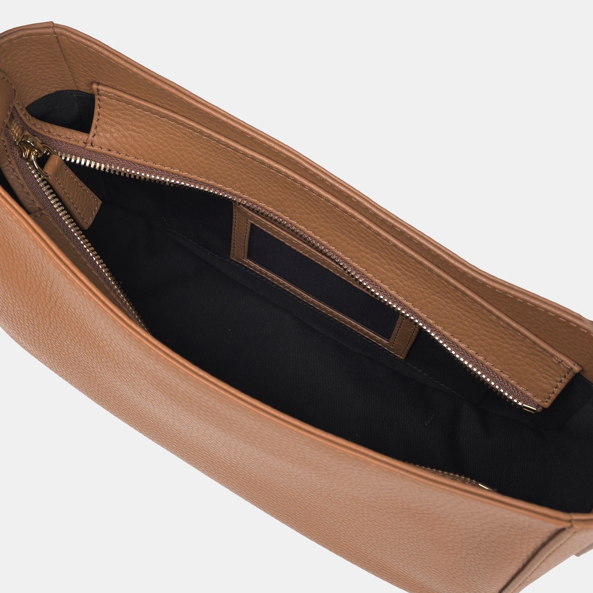 Alma-R Small Shoulder Bag#Color_Tan