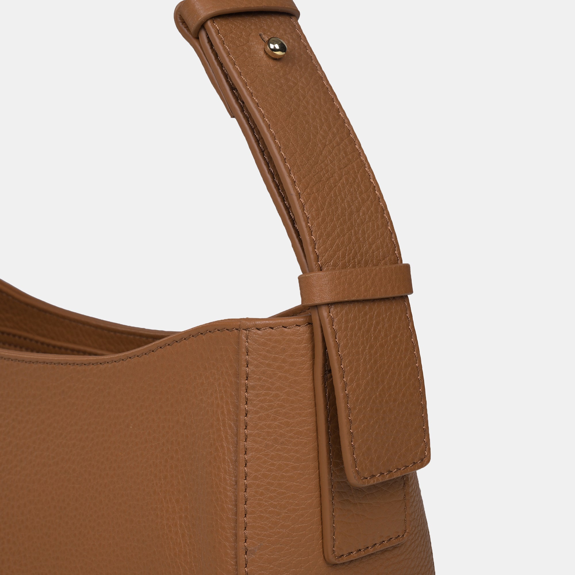Alma-R Small Shoulder Bag#Color_Tan