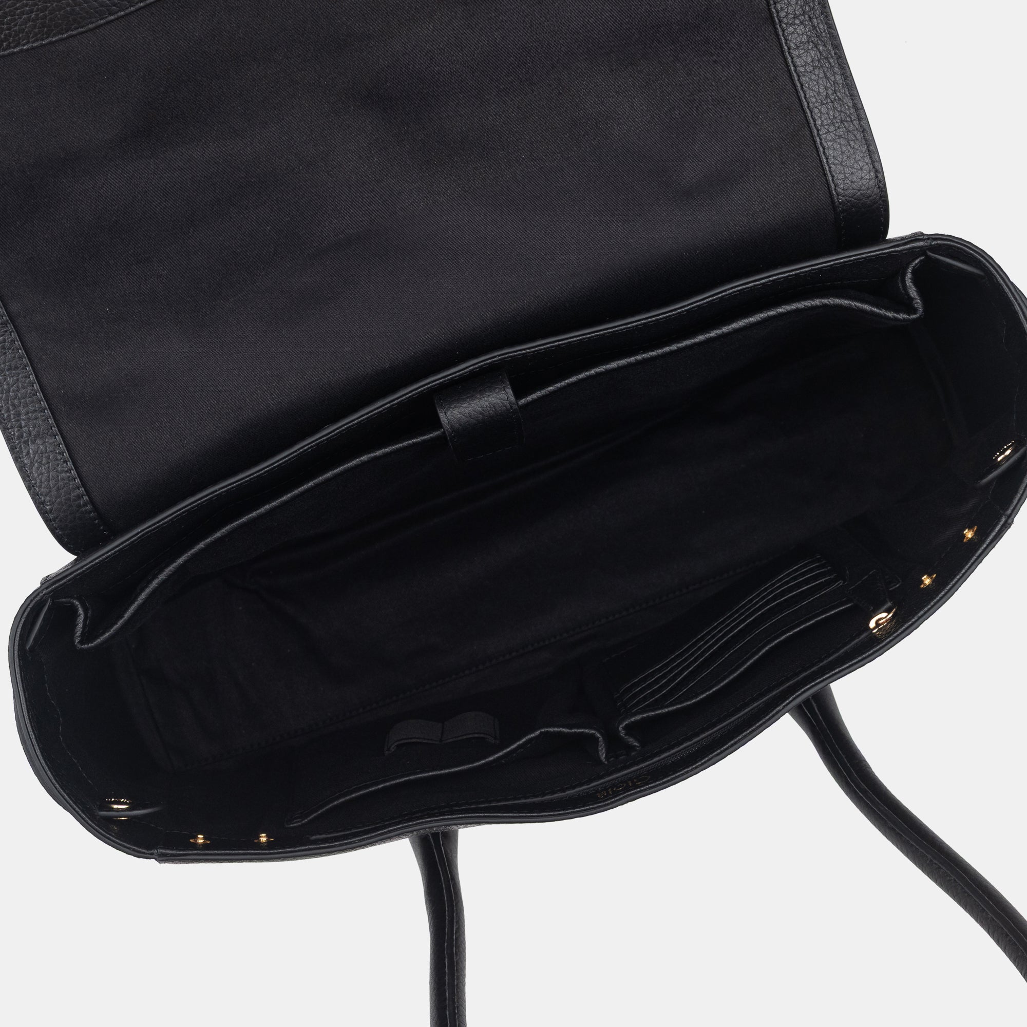 Anna Flapover Tote#Color_Black