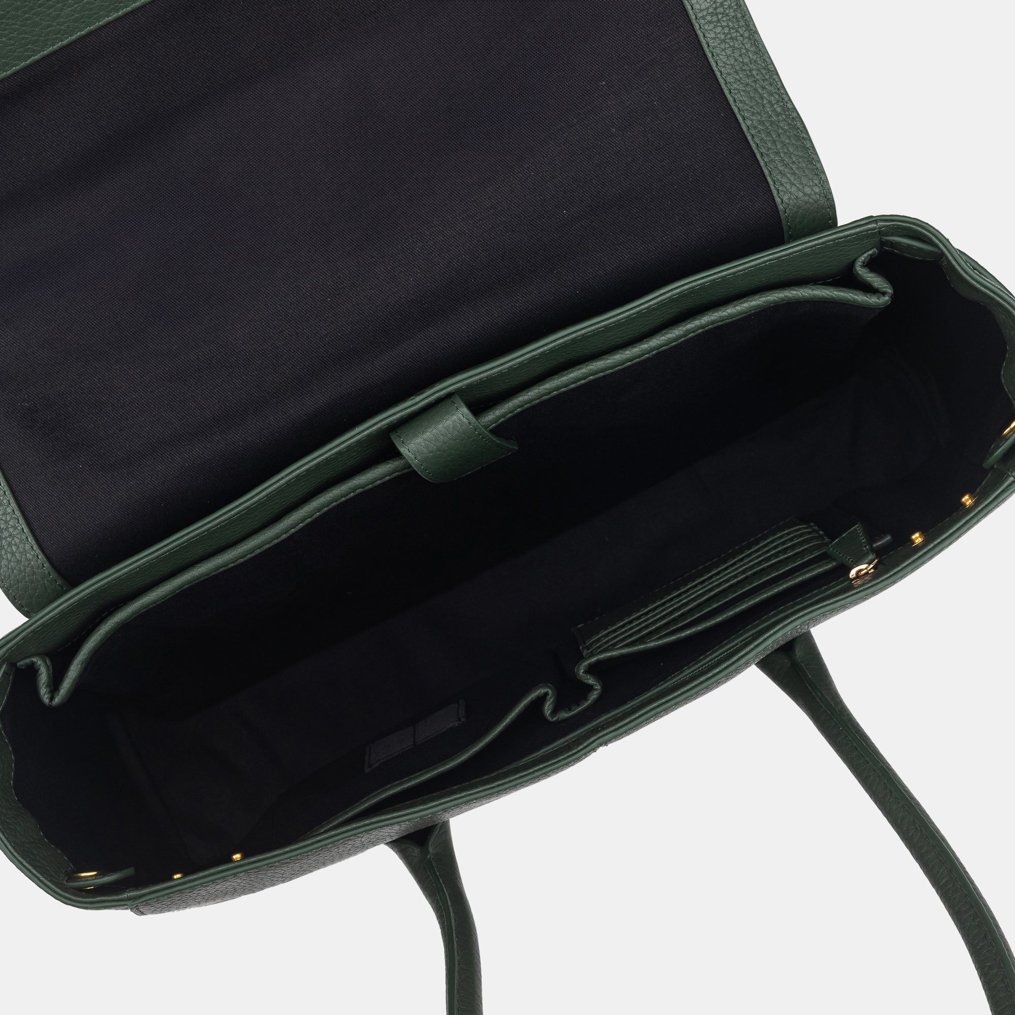 Anna Flapover Tote#Color_Dark Green