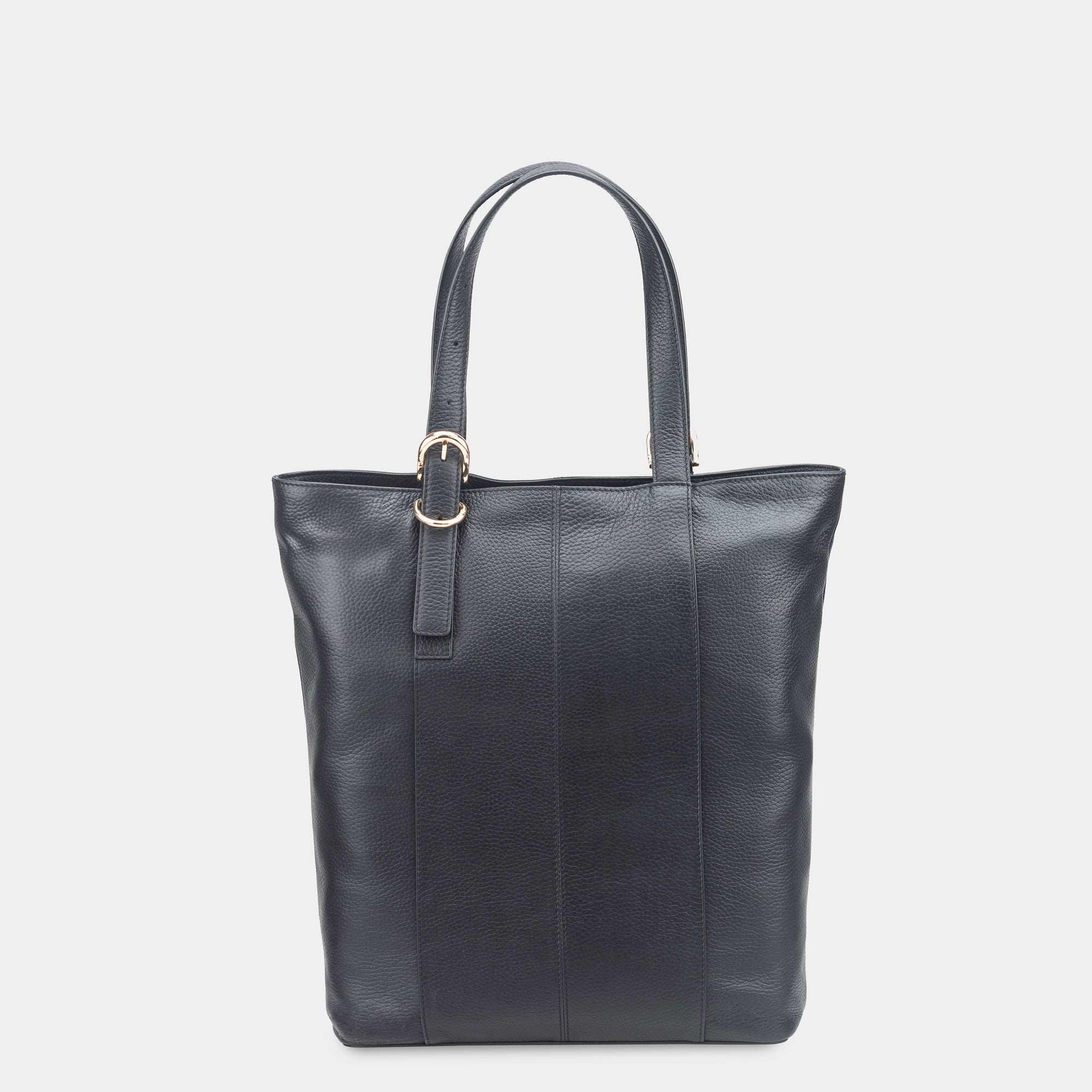 Anna top zip tote#Color_Black